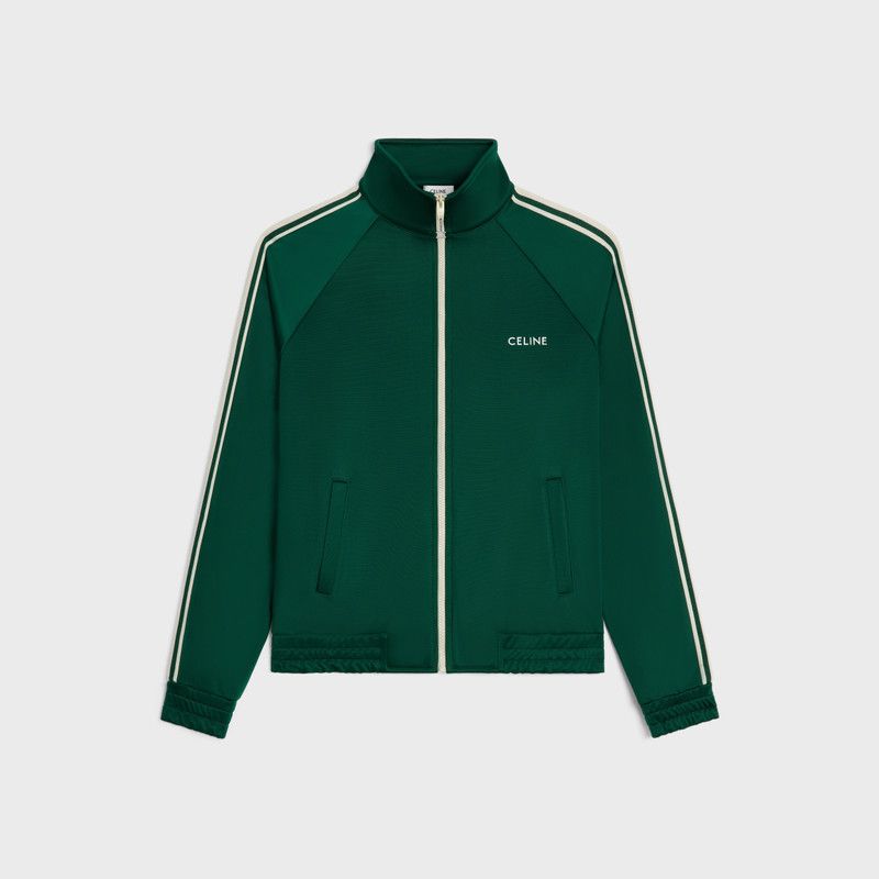 Celine o1w1db10526 2Y99E8 Tracksuit Jacket in Green Size US M / EU 48-50 / 2 - 1 Thumbnail