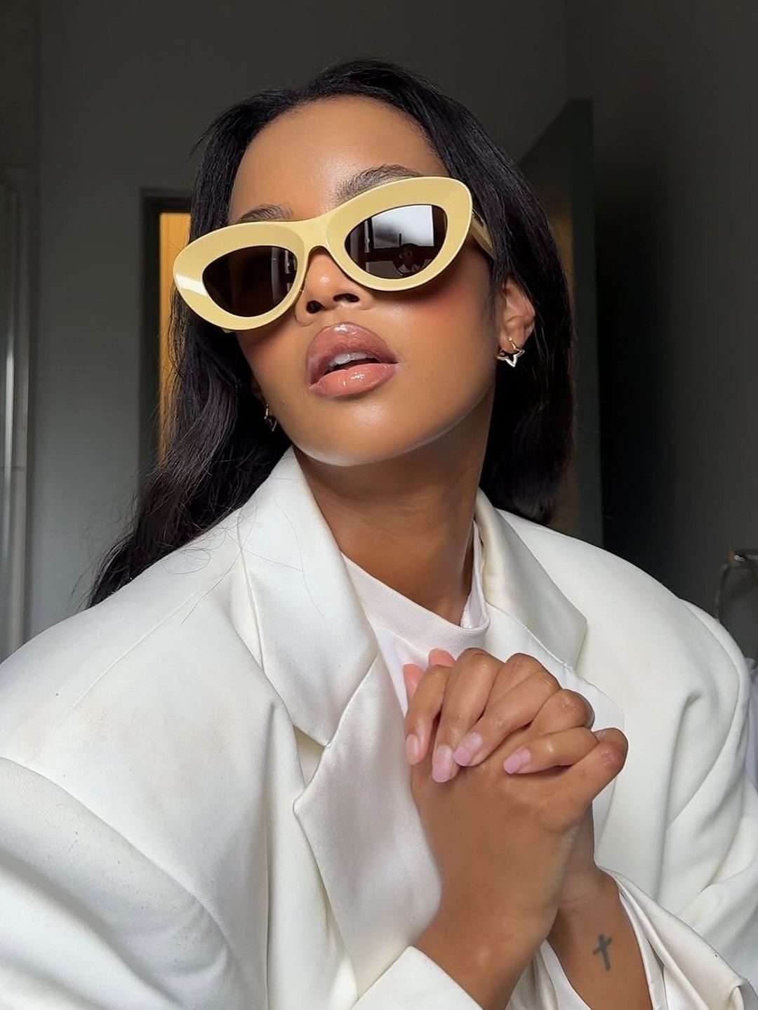 Bottega Veneta Yellow BV1325S Injection Cat Eye Sunglasses Size ONE SIZE - 6 Thumbnail