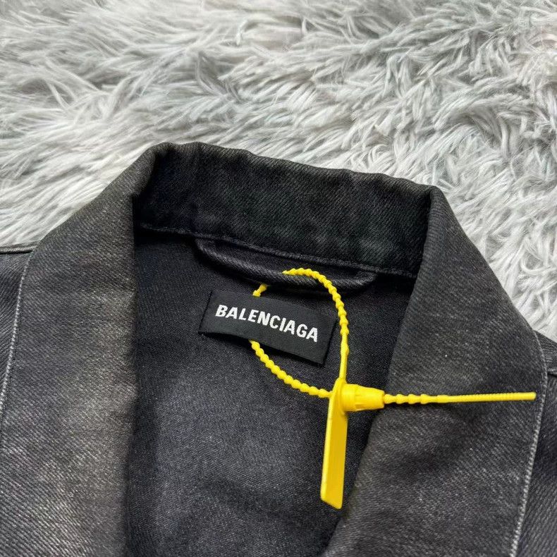Balenciaga Balenciaga Embroidered monogrammed denim jacket 2503-Nextar Size US S / EU 44-46 / 1 - 4 Thumbnail