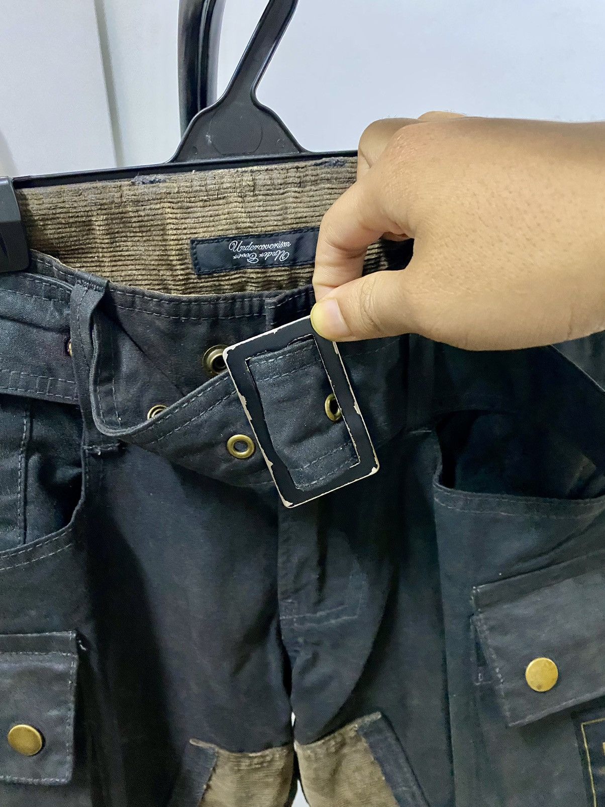 Undercover Vintage Undercover AW08 oiled waxed Cargo Bondage Pants Size US 30 / EU 46 - 8 Thumbnail