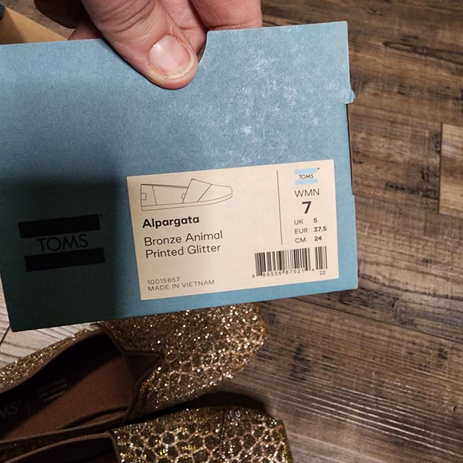 Toms New TOMS Alpargata Bronze Animal Print Glitter Sz 7 NIB shlf Size US 7 / IT 37 - 4 Thumbnail