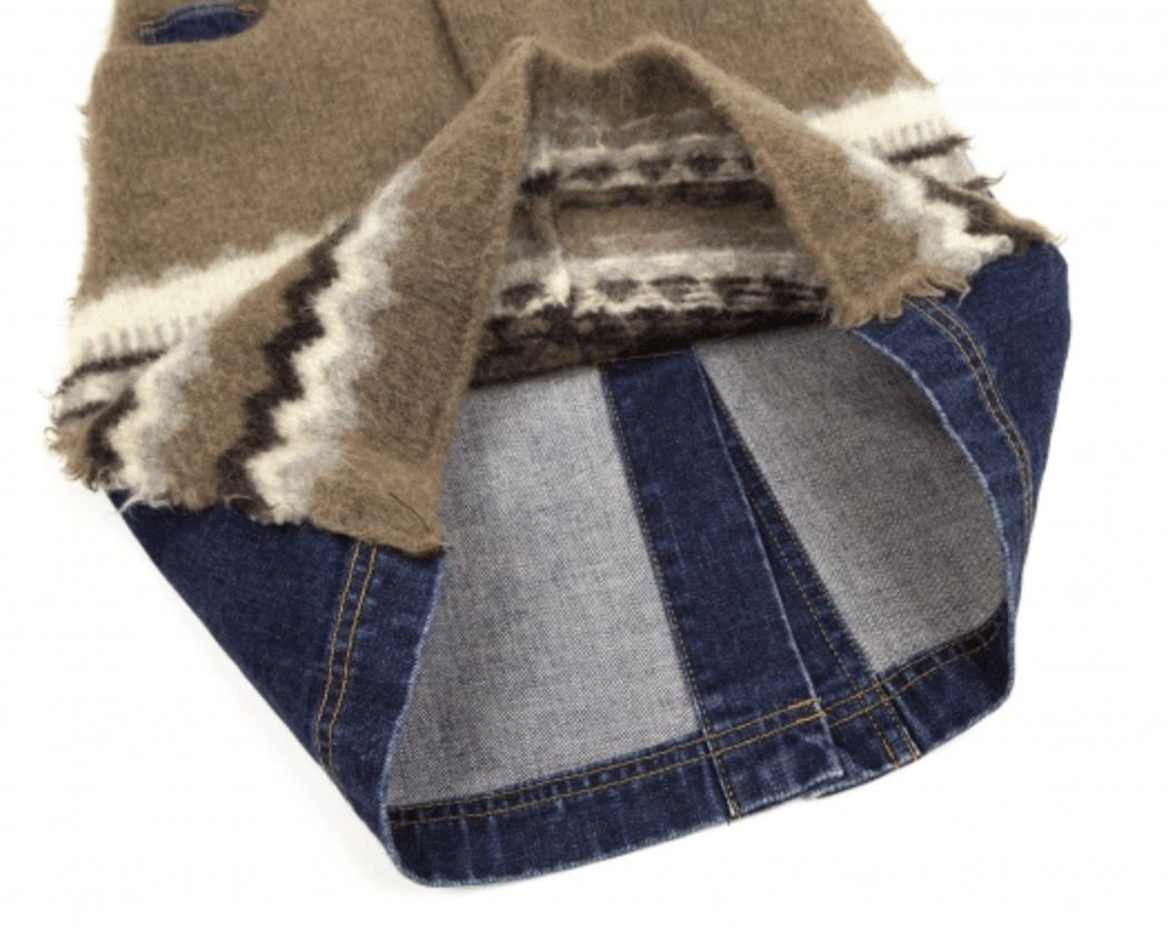 Tricot Comme des Garcons Hybrid Denim Wool Skirt Size 28" / US 6 / IT 42 - 4 Thumbnail