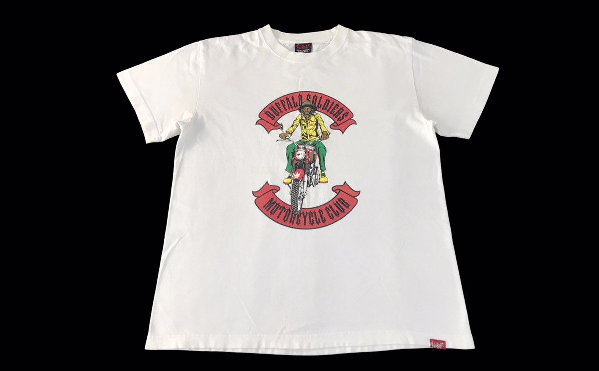 Japanese Brand Hype Mural JP Buffaloo Soldies Moto Club Printed Tee Size US M / EU 48-50 / 2 - 1 Thumbnail