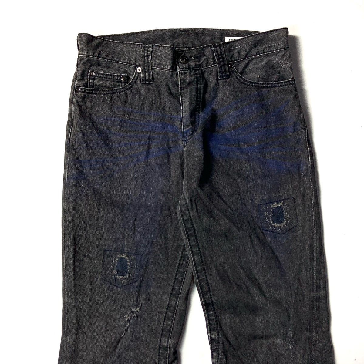 Japanese Brand Semantic Design Flare Denim Jeans Pants Size US 34 / EU 50 - 5 Thumbnail
