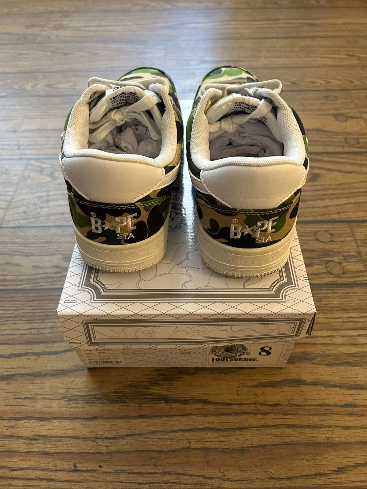 Bape Bape Green ABC Camo Bapestas Size US 8 / EU 41 - 4 Thumbnail