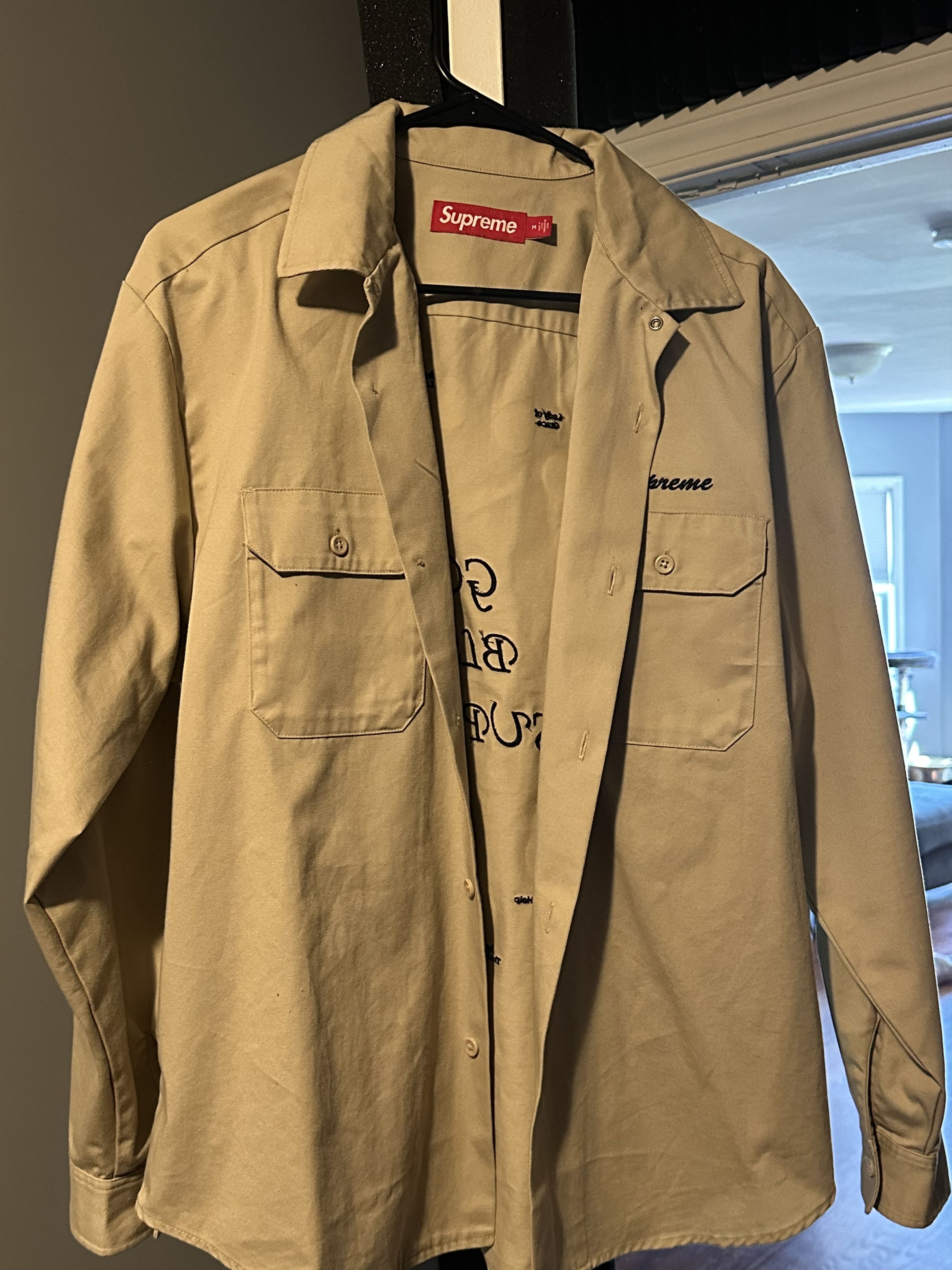 Supreme Supreme SS24 Our Lady God Bless Work Shirt | Grailed