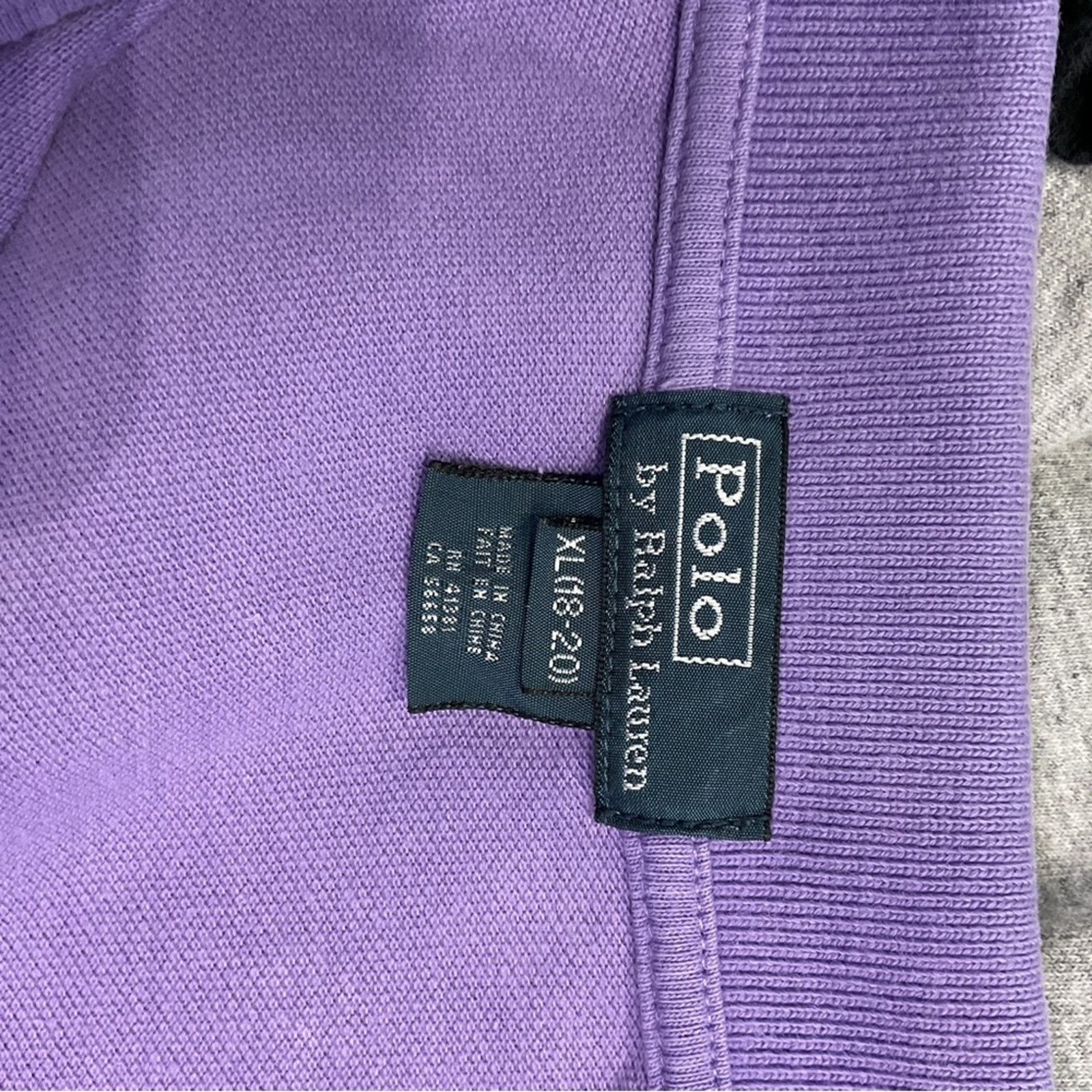 Polo Ralph Lauren Vintage Ralph Lauren Polo Purple Shirt (Youth) Size US XL / EU 56 / 4 - 3 Thumbnail