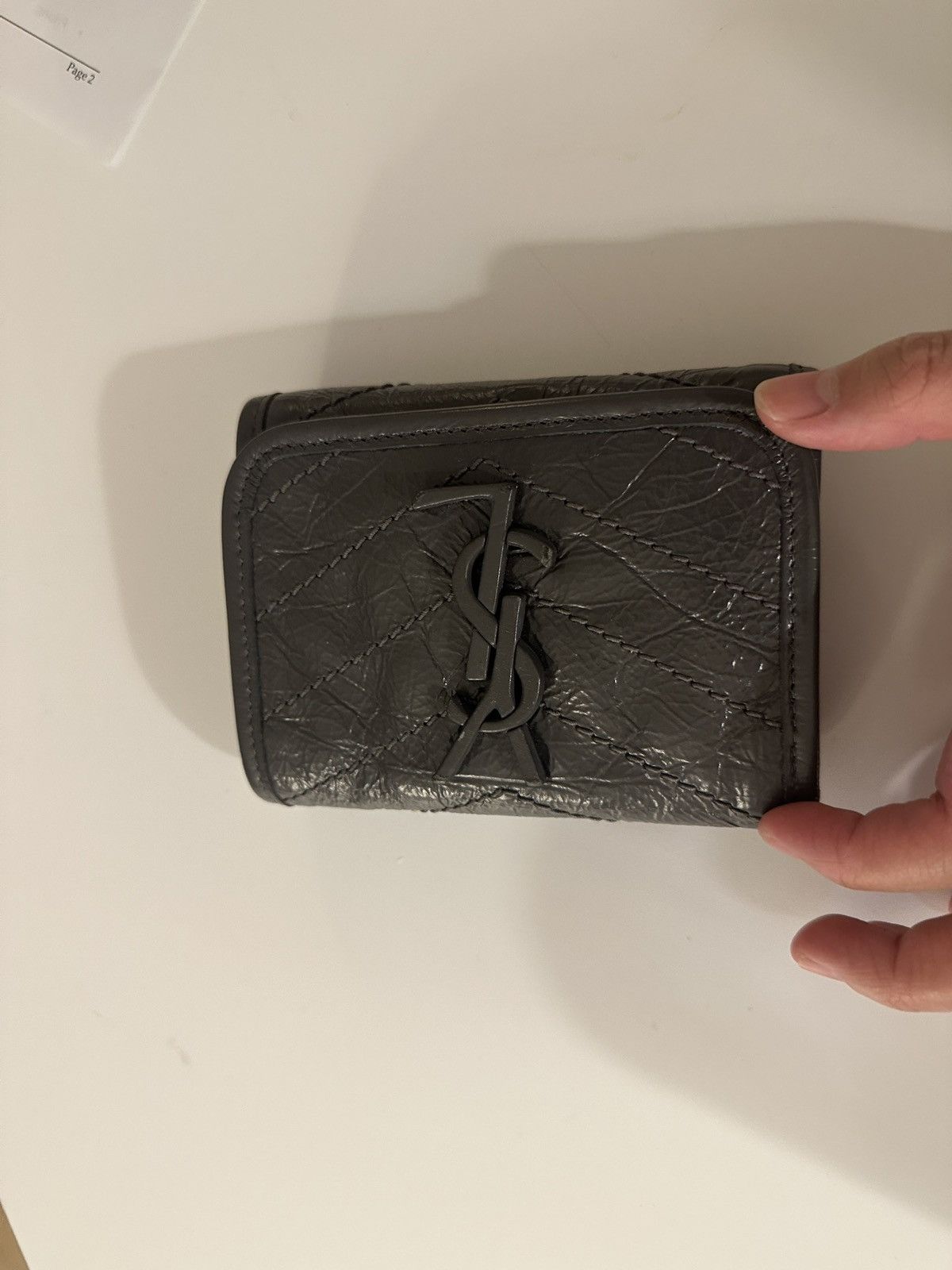 Yves Saint Laurent Saint Laurent Nikki Crinkled Wallet Size ONE SIZE - 8 Thumbnail