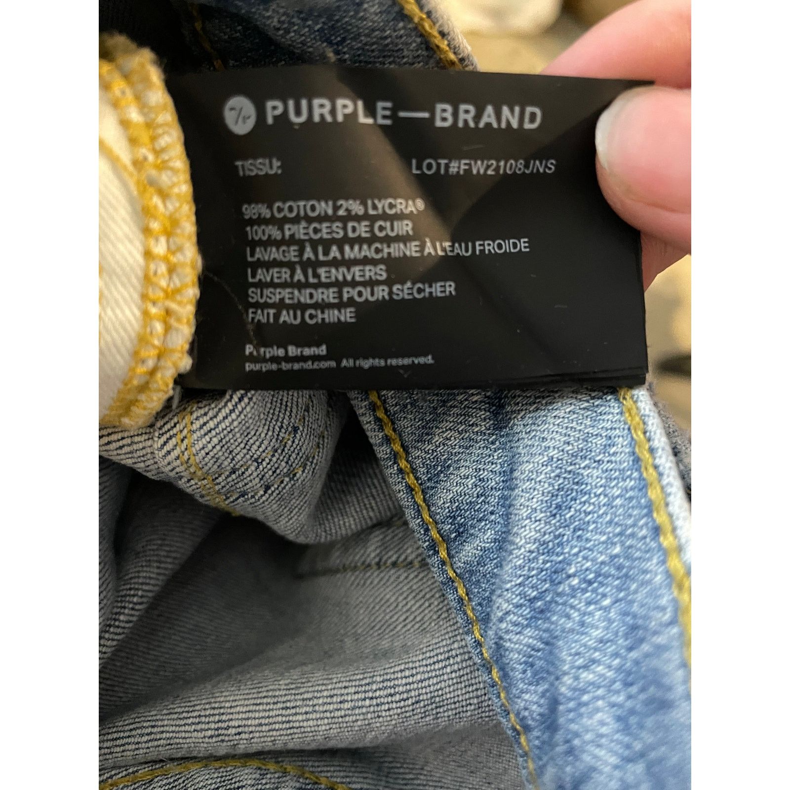 Purple Brand Purple Brand Jeans Lightwash Used 36 Size US 36 / EU 52 - 3 Thumbnail
