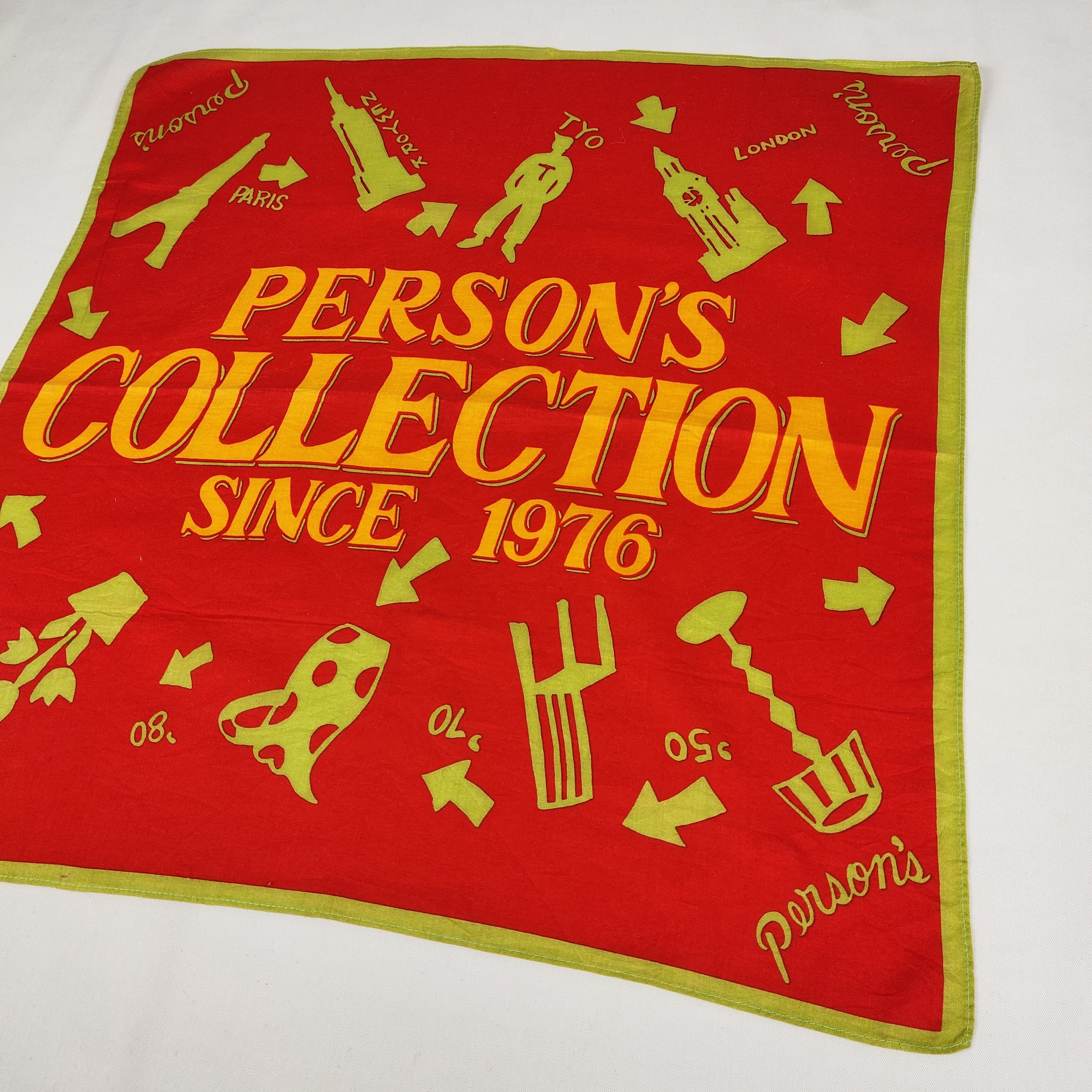 PERSON'S × Vintage Person's Handkerchief / Neckerchief / Bandana FZ560 Size ONE SIZE - 4 Thumbnail