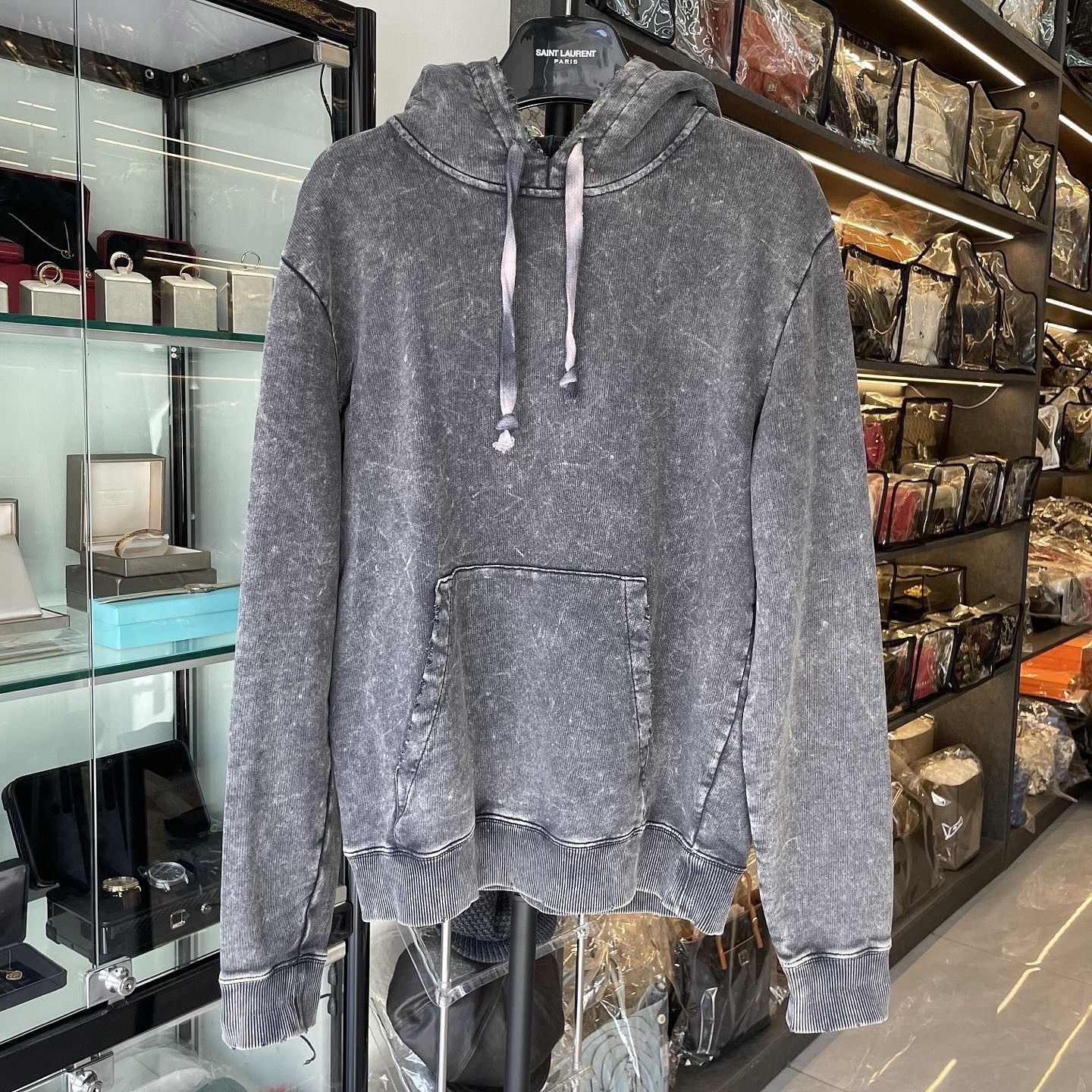 Saint Laurent Paris Saint Laurent Faded Cotton Hoodie Size S Size S / US 4 / IT 40 - 1 Thumbnail