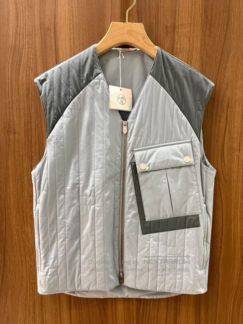 Hermes Hermes Patchwork zipper V-neck vest Size US S / EU 44-46 / 1 - 1 Thumbnail