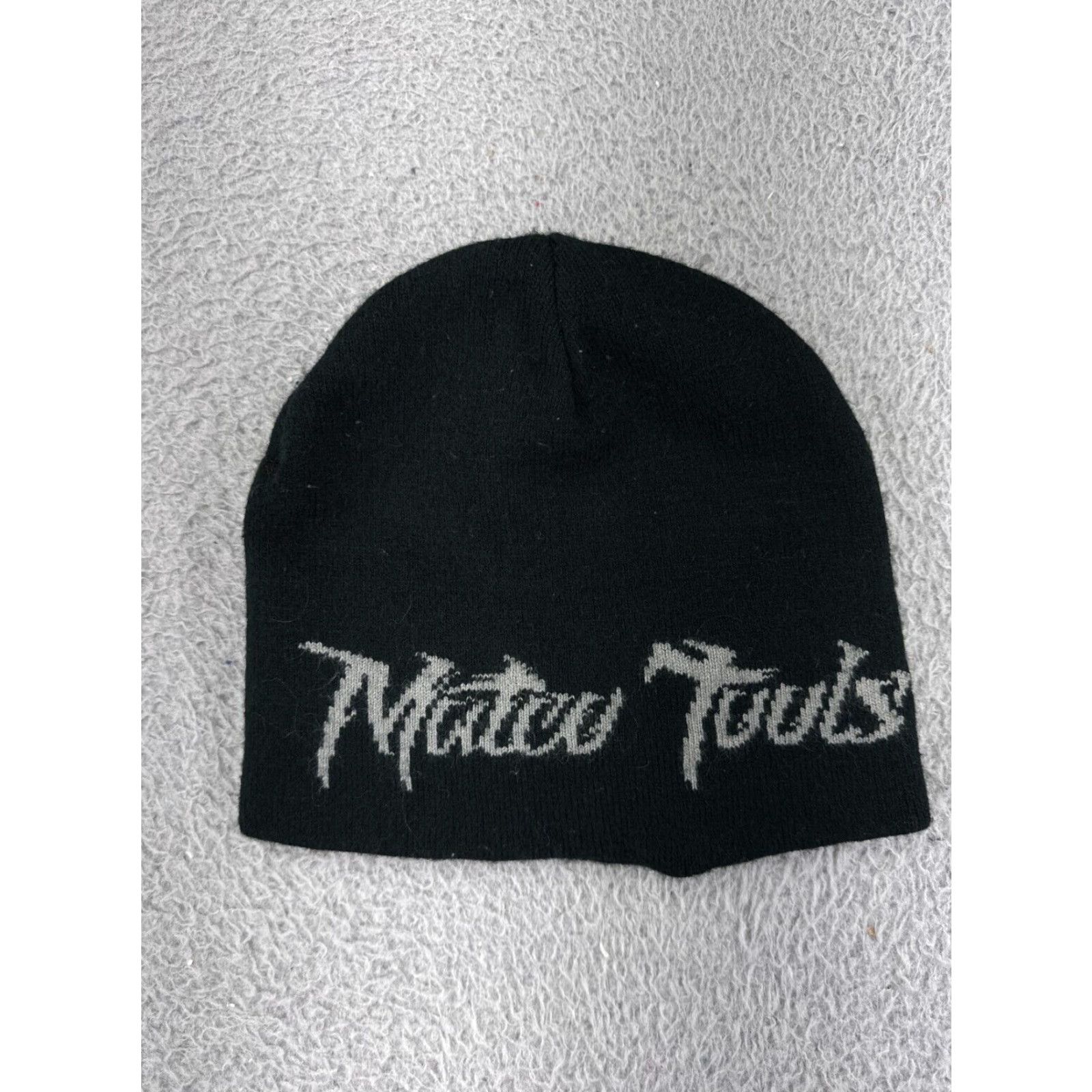 Vintage Matco Hat Adult One Size Black KnIT Beanie 100% Acrylic Workwear Logo Ski Casual 90s Mens Size ONE SIZE - 2 Thumbnail
