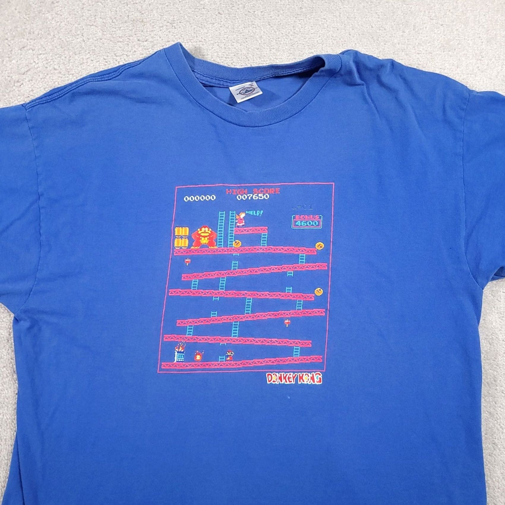 Delta VINTAGE Donkey Kong Video Game Nintendo T-shirt Tee Mens XL Graphic Retro USA T-Shirt Size US XL / EU 56 / 4 - 3 Thumbnail