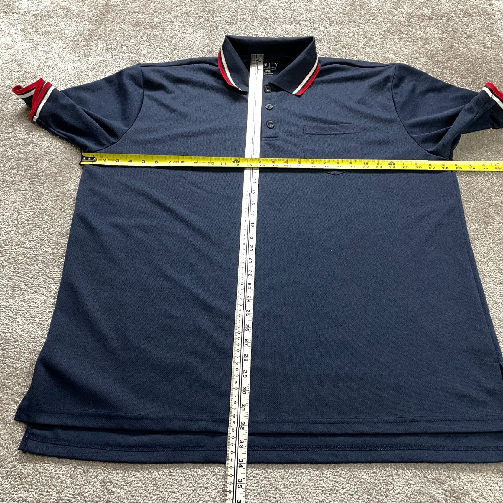 Vintage Smitty Polo Shirt Mens 2XL Navy Blue Short Sleeve Moisture Wicking Jersey Golf Activewear Shirt Size US XXL / EU 58 / 5 - 5 Thumbnail