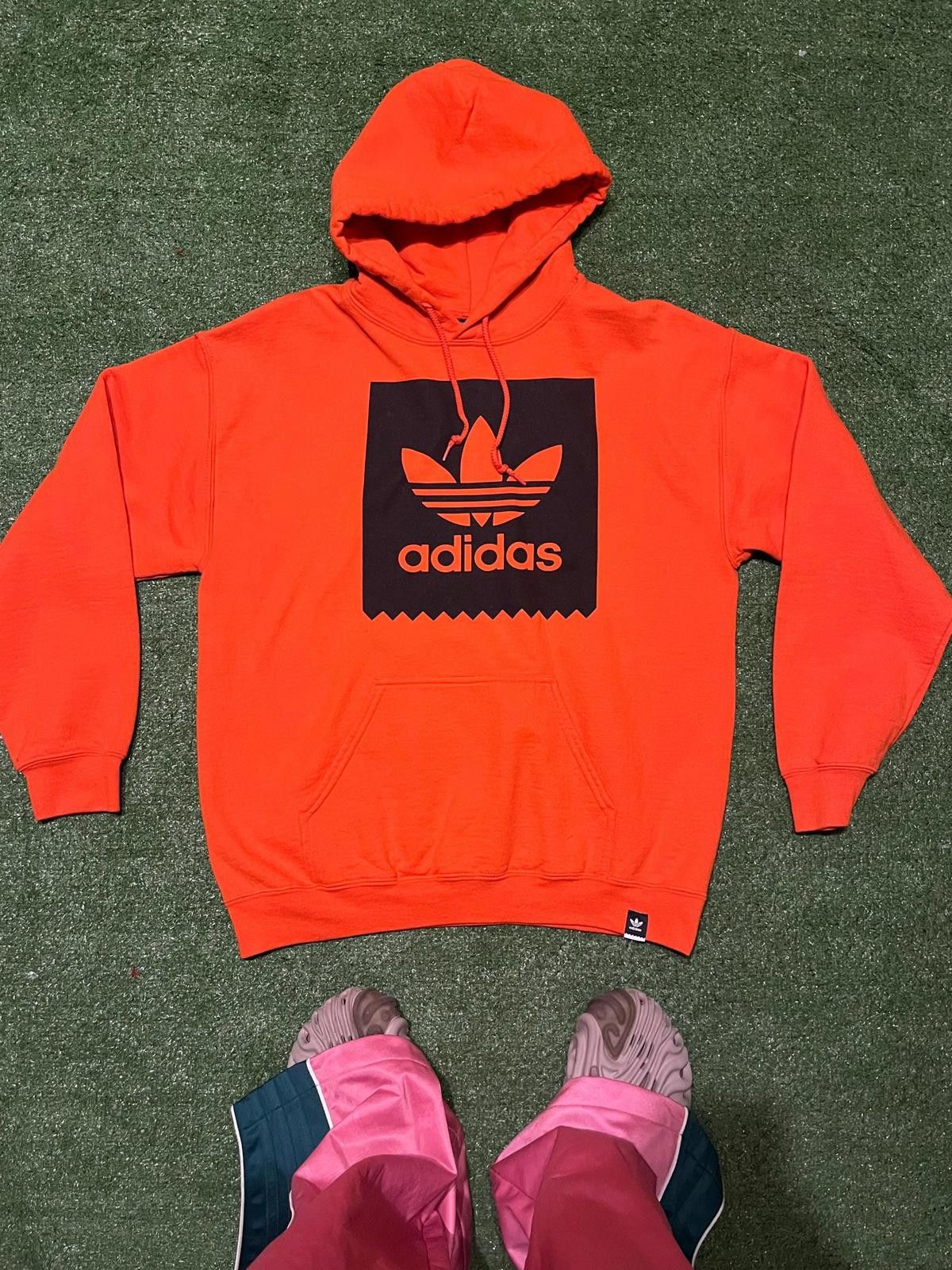 Adidas Adidas Men's Orange Hoodie with Black Logo Size US M / EU 48-50 / 2 - 1 Thumbnail
