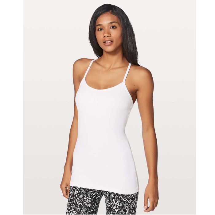 Lululemon Lululemon Power Y Tank White Racerback Top Size 8