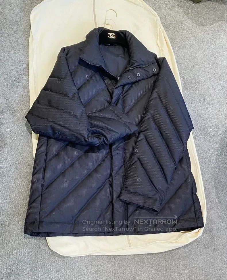 Fendi Fendi Striped Black Down Jacket Size US L / EU 52-54 / 3 - 2 Thumbnail