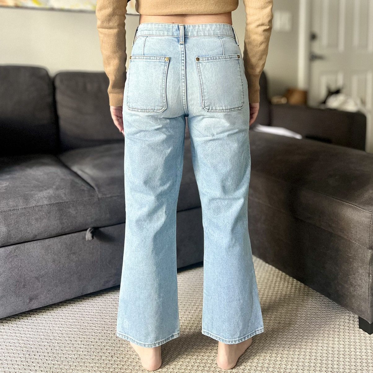 KHAITE Khaite Rachel Patch Pocket Cropped Flare Jeans Size 28" / US 6 / IT 42 - 2 Thumbnail