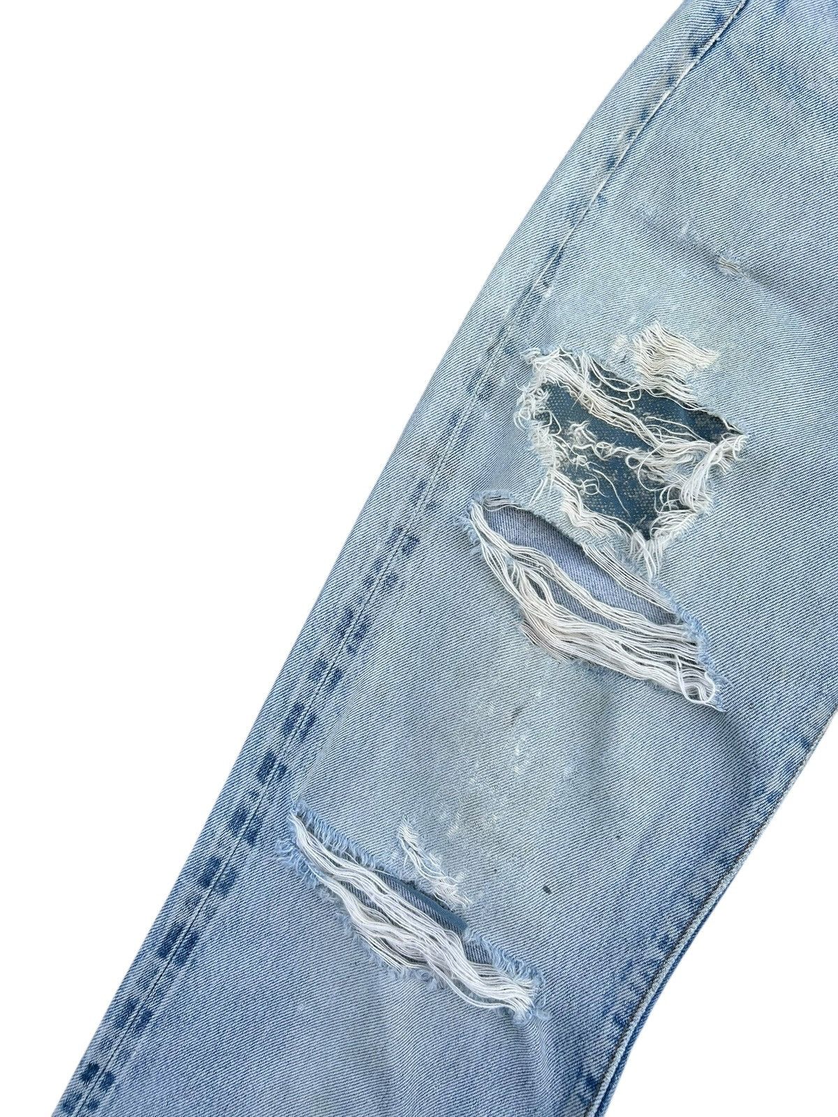 Levi's 80's THRASHED Levi's 524 Selvedge Reconstructed Repair Denim Size US 29 - 9 Thumbnail