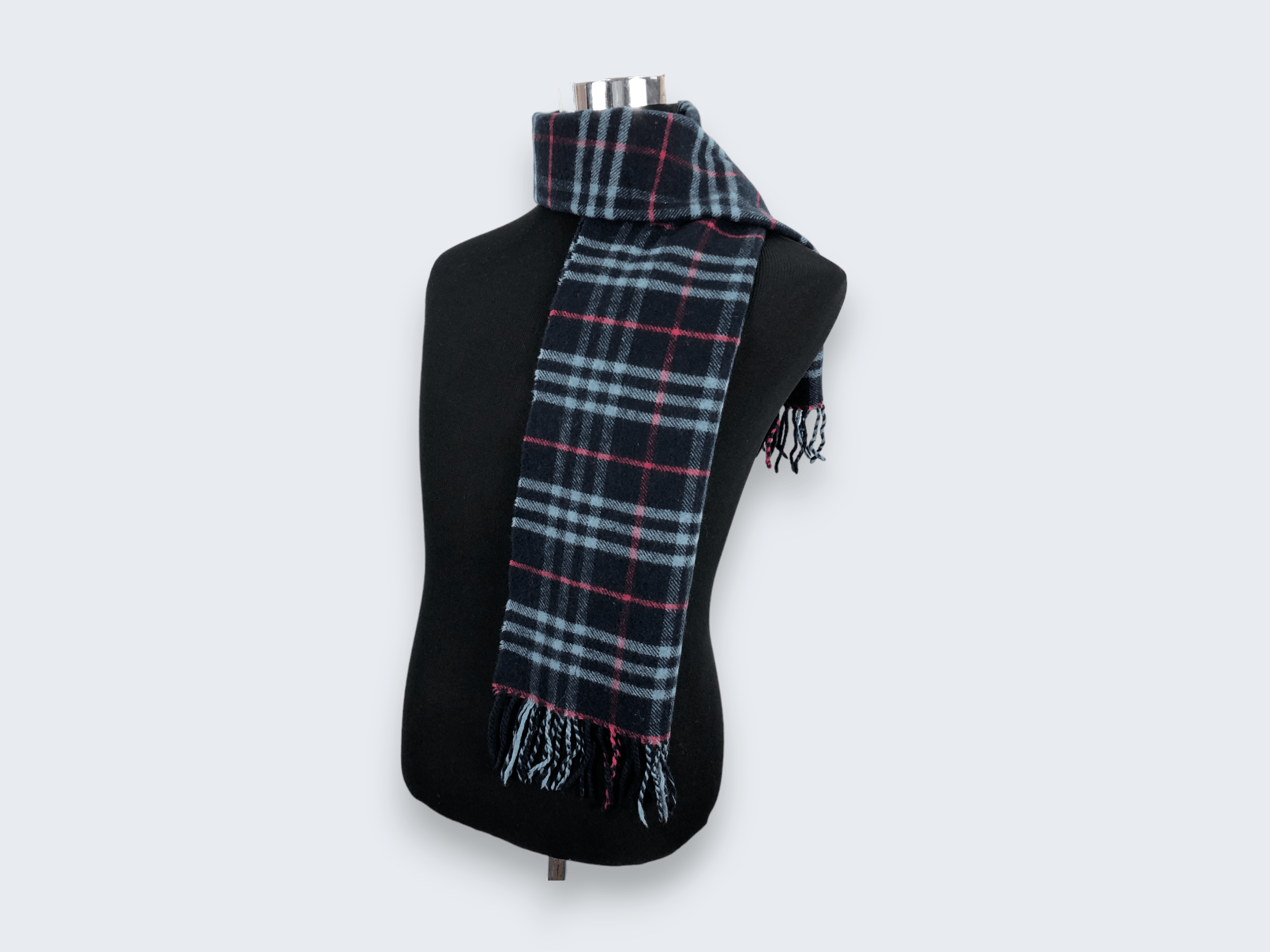Burberry × Vintage Vintage 90s Burberry Wool Scarf Muffler MF011 Size ONE SIZE - 2 Thumbnail