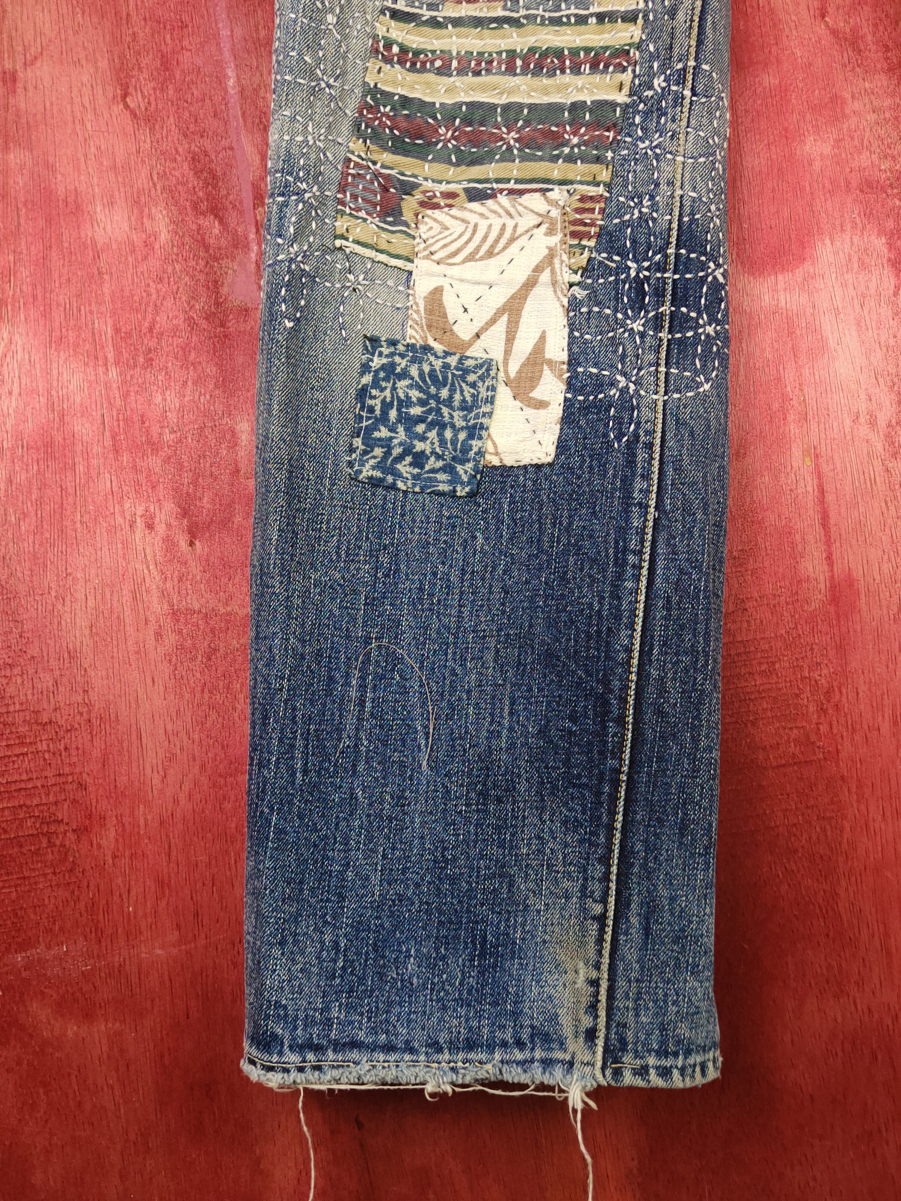 The Flat Head FlatHead C.T.F.H patchwork Selvedge sashiko denim #S1349DL Size US 32 / EU 48 - 5 Thumbnail