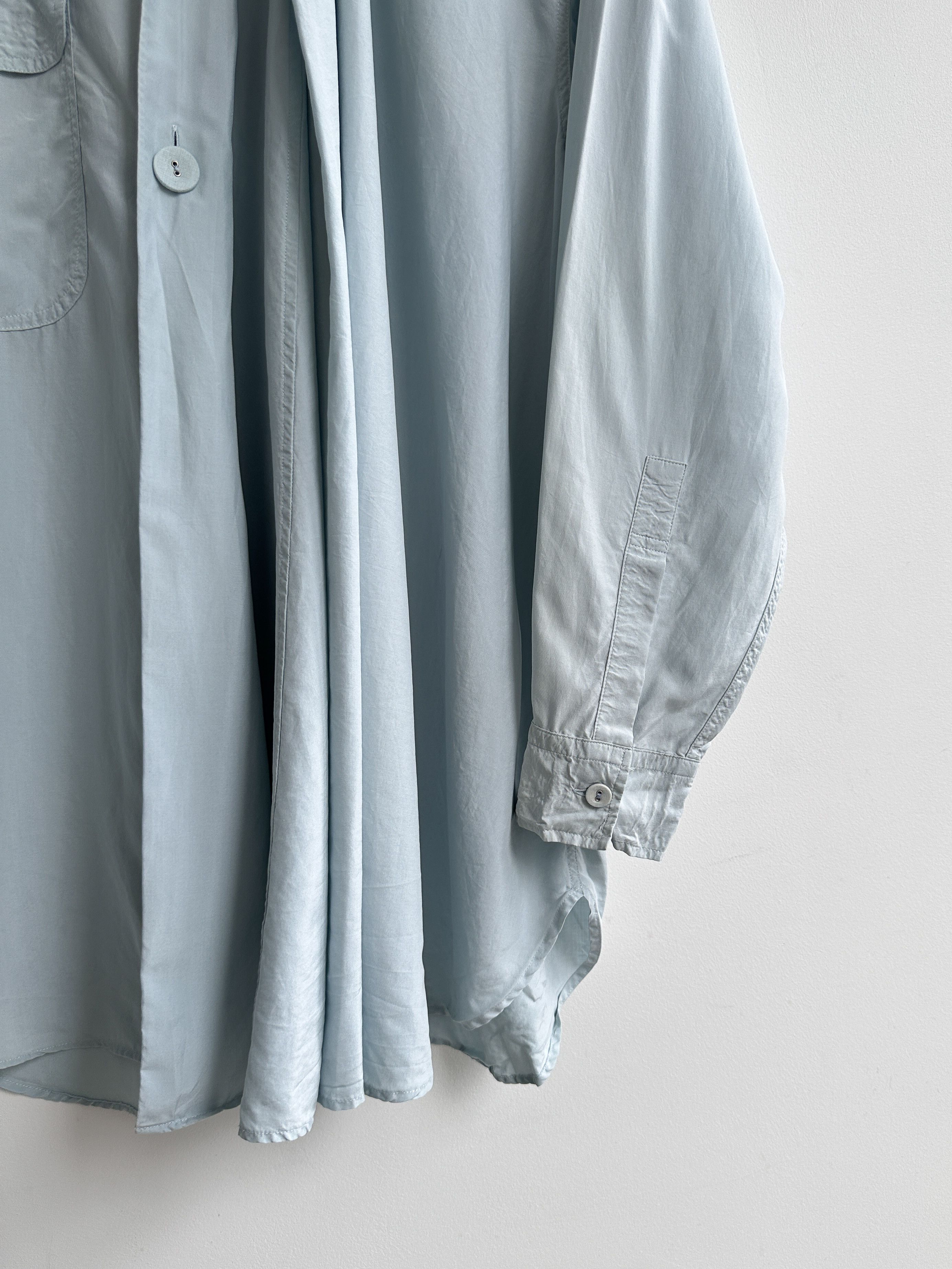 Yohji Yamamoto Vintage Yohji Yamamoto Blue Shirt Size S / US 4 / IT 40 - 8 Thumbnail