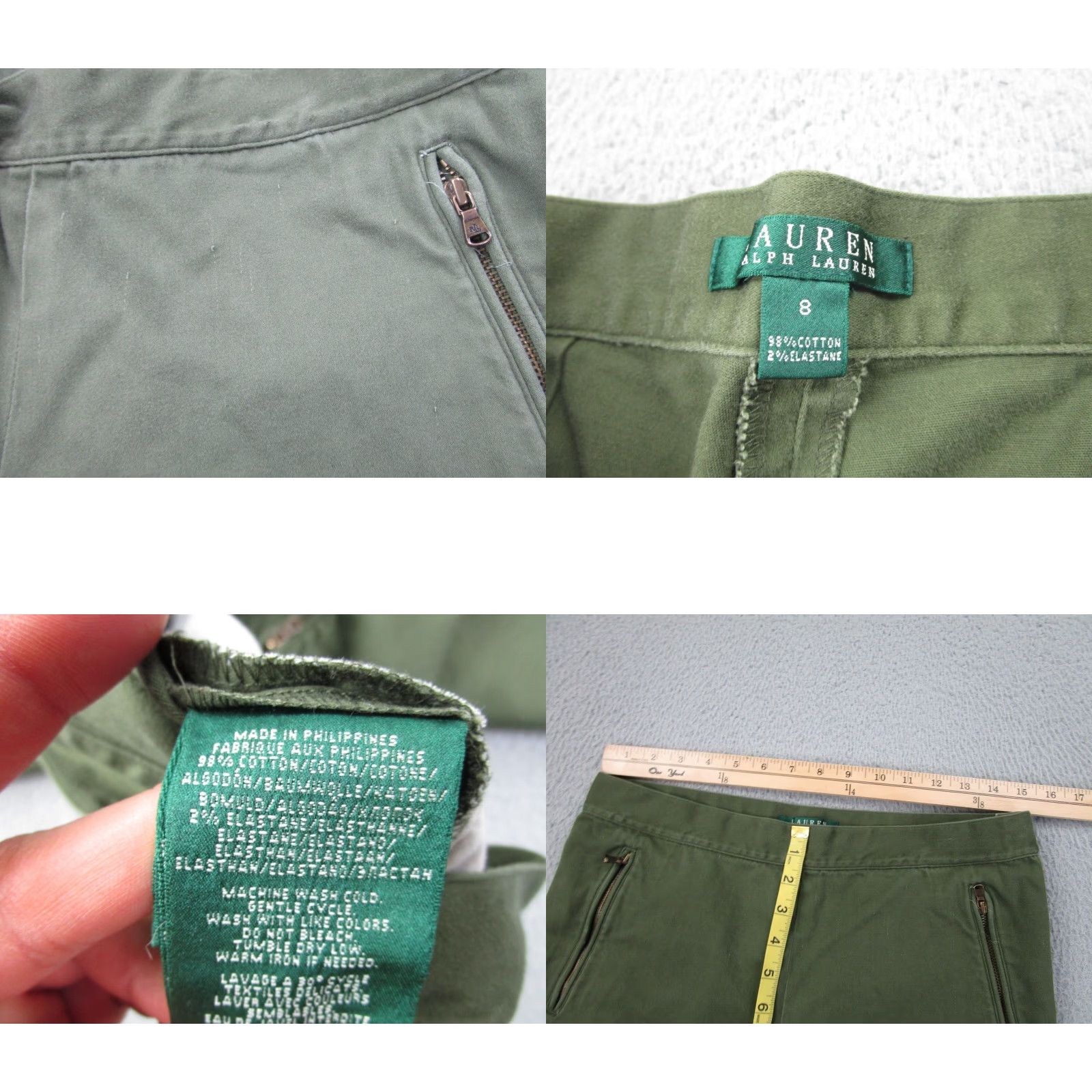 Ralph Lauren Ralph Lauren Pants Womens 8 Green Straight Chino Army Size 30" / US 8 / IT 44 - 8 Thumbnail