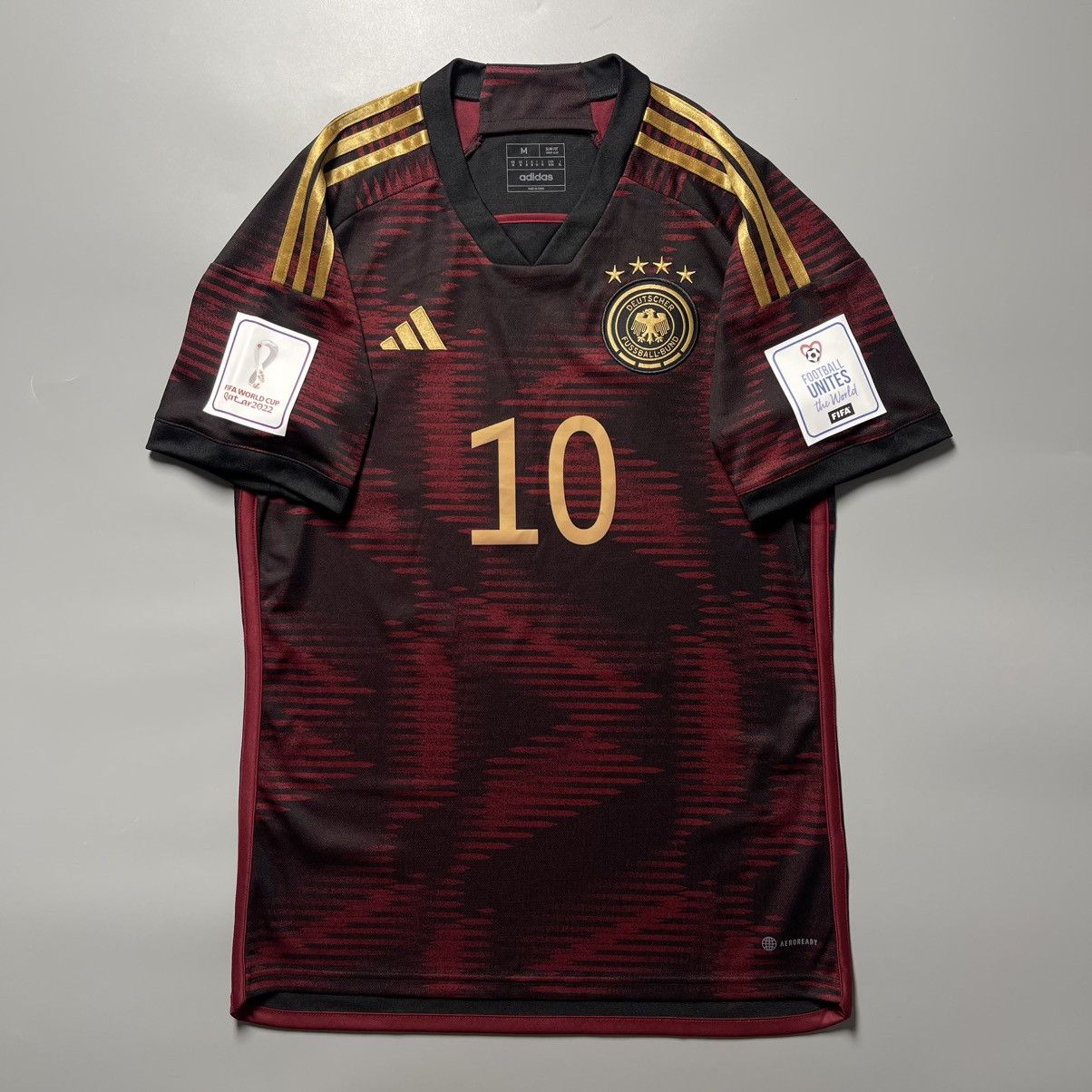 Adidas GERMANY ADIDAS 2022 WORLD CUP SOCCER AWAY JERSEY #10 GNABRY Size US M / EU 48-50 / 2 - 2 Thumbnail