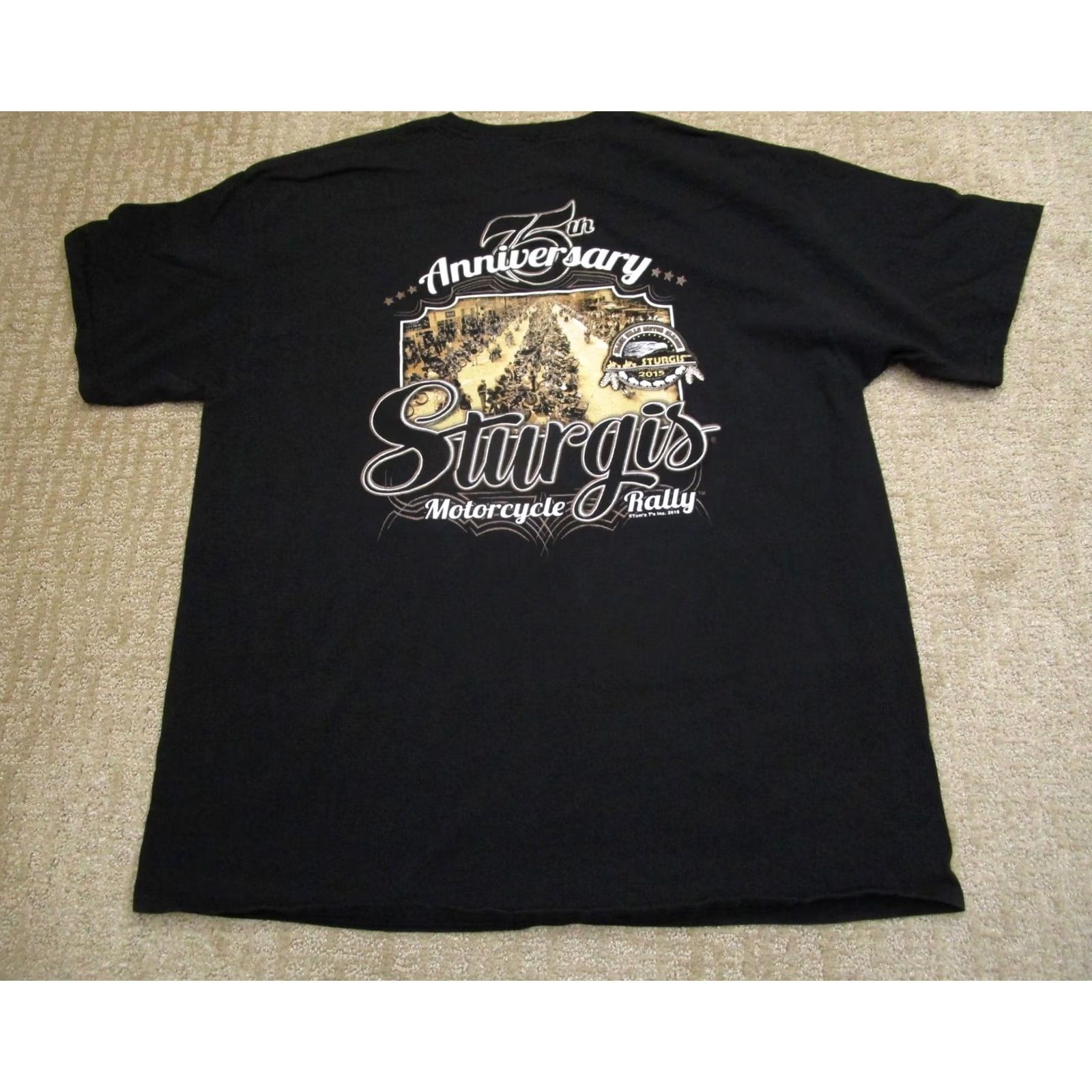 Vintage Sturgis Shirt Men XXL Black Short Sleeve Motorcycle Anniversary Rally Black Hill Tom's T's Shirt Mens 2XL Black Graphic Print Vintage? Size US XXL / EU 58 / 5 - 3 Thumbnail