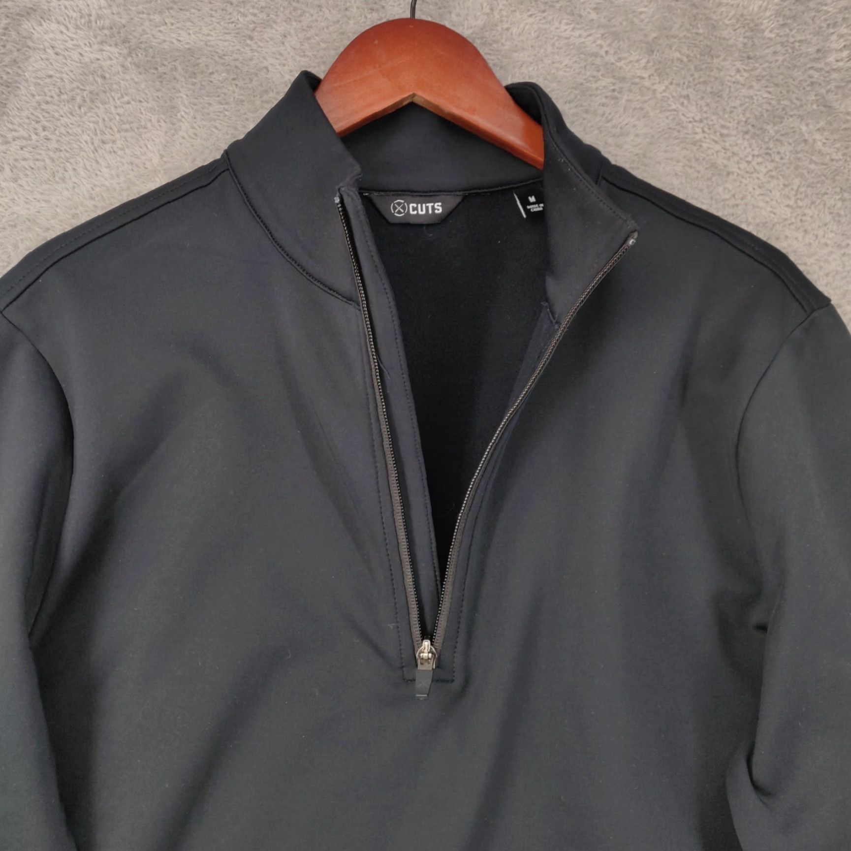 UES Clothing Cuts Clothing Pullover Shirt Mens M Black 1/4 Zip Performance Golf Style: Pullover, Activewear, Casual, Sports 90s? Size US M / EU 48-50 / 2 - 5 Thumbnail