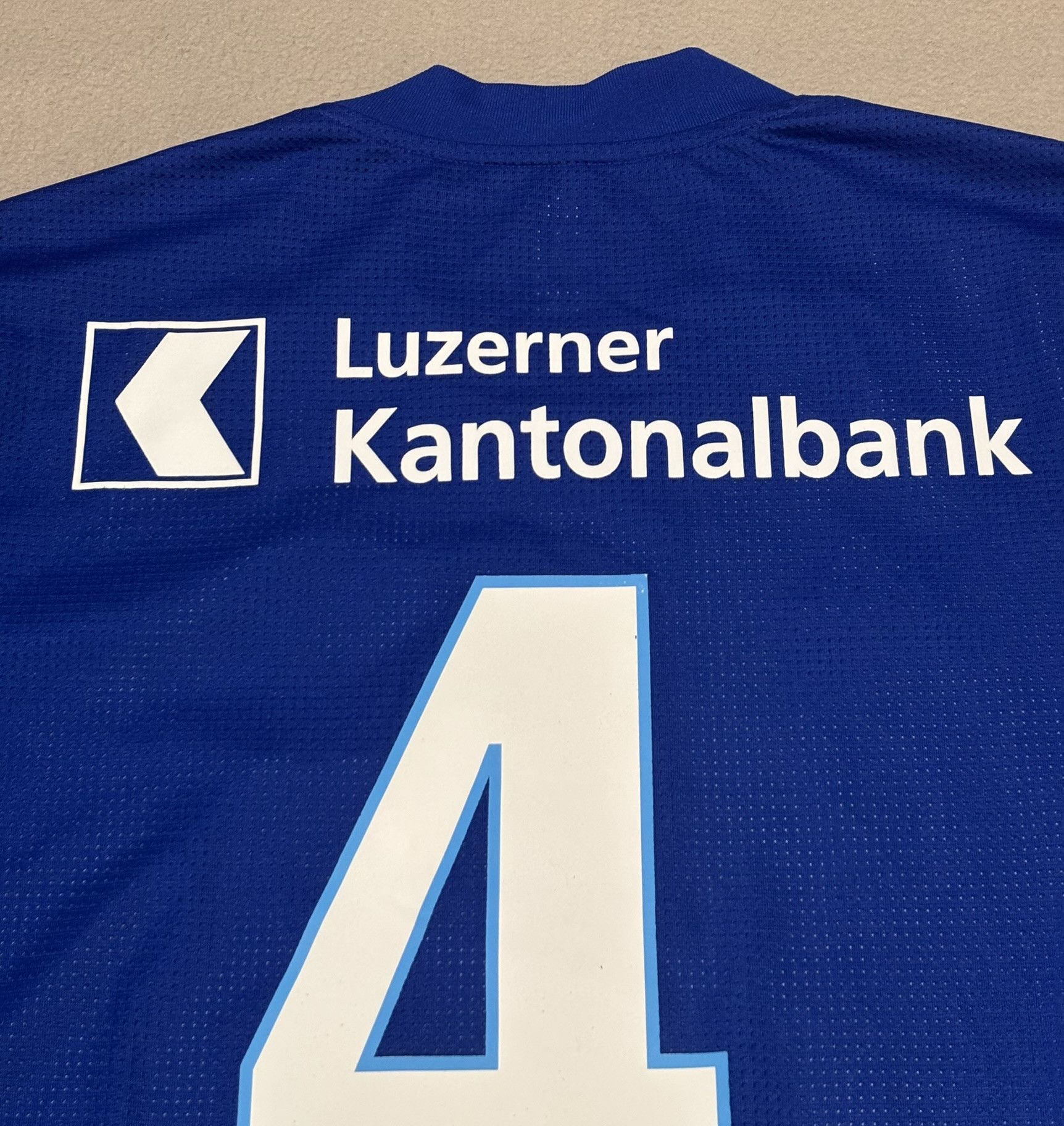 Adidas FC Luzern 2017/2018 Adidas #4 Player Issue Football Jersey Size US L / EU 52-54 / 3 - 14 Thumbnail