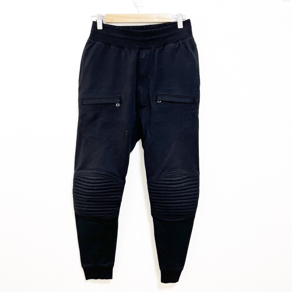 Comme des Garcons Sweat Pants Knee Patch Zip Pocket Cotton Black Size US 26 / EU 42 - 1 Thumbnail