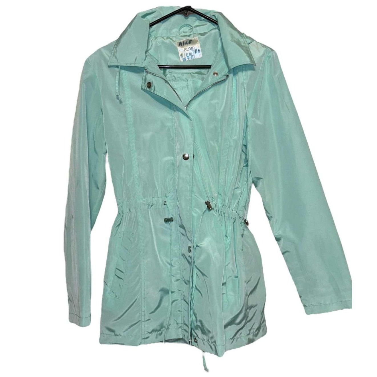 Other Blair Windbreaker Full Zip Cinch Waist Turquoise Rain Jacket Size S / US 4 / IT 40 - 1 Thumbnail