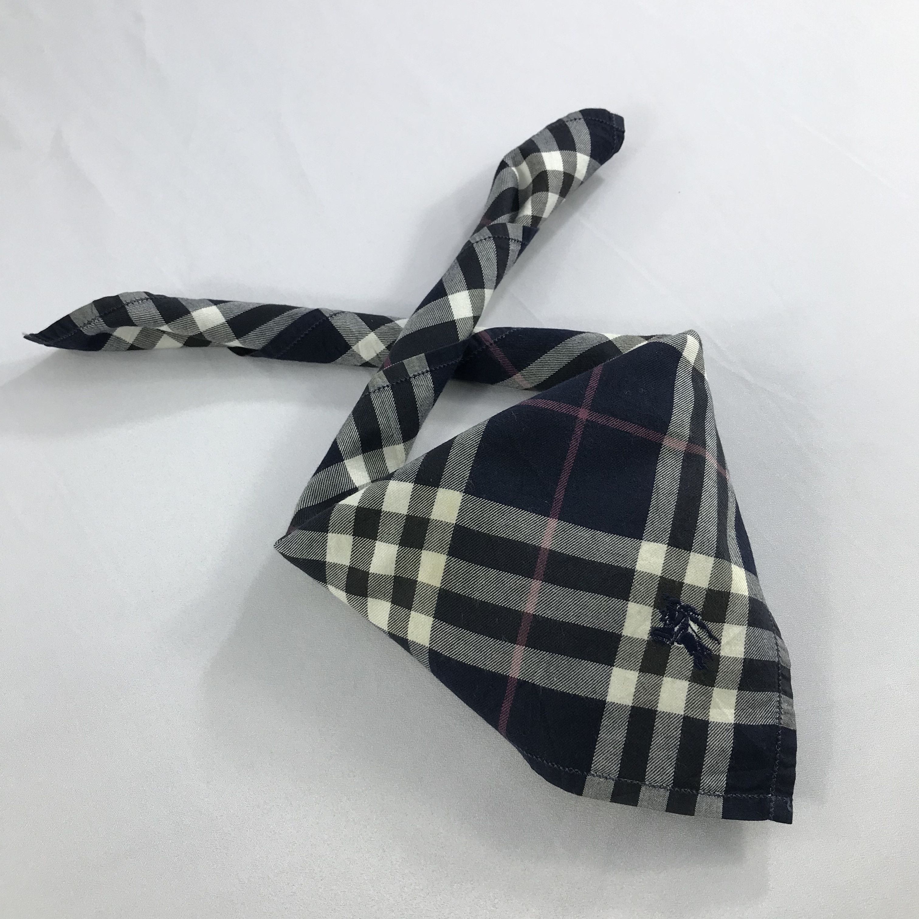 Burberry × Vintage Burberry Bandana / Handkerchief / Neckerchief - S2630 Size ONE SIZE - 4 Thumbnail