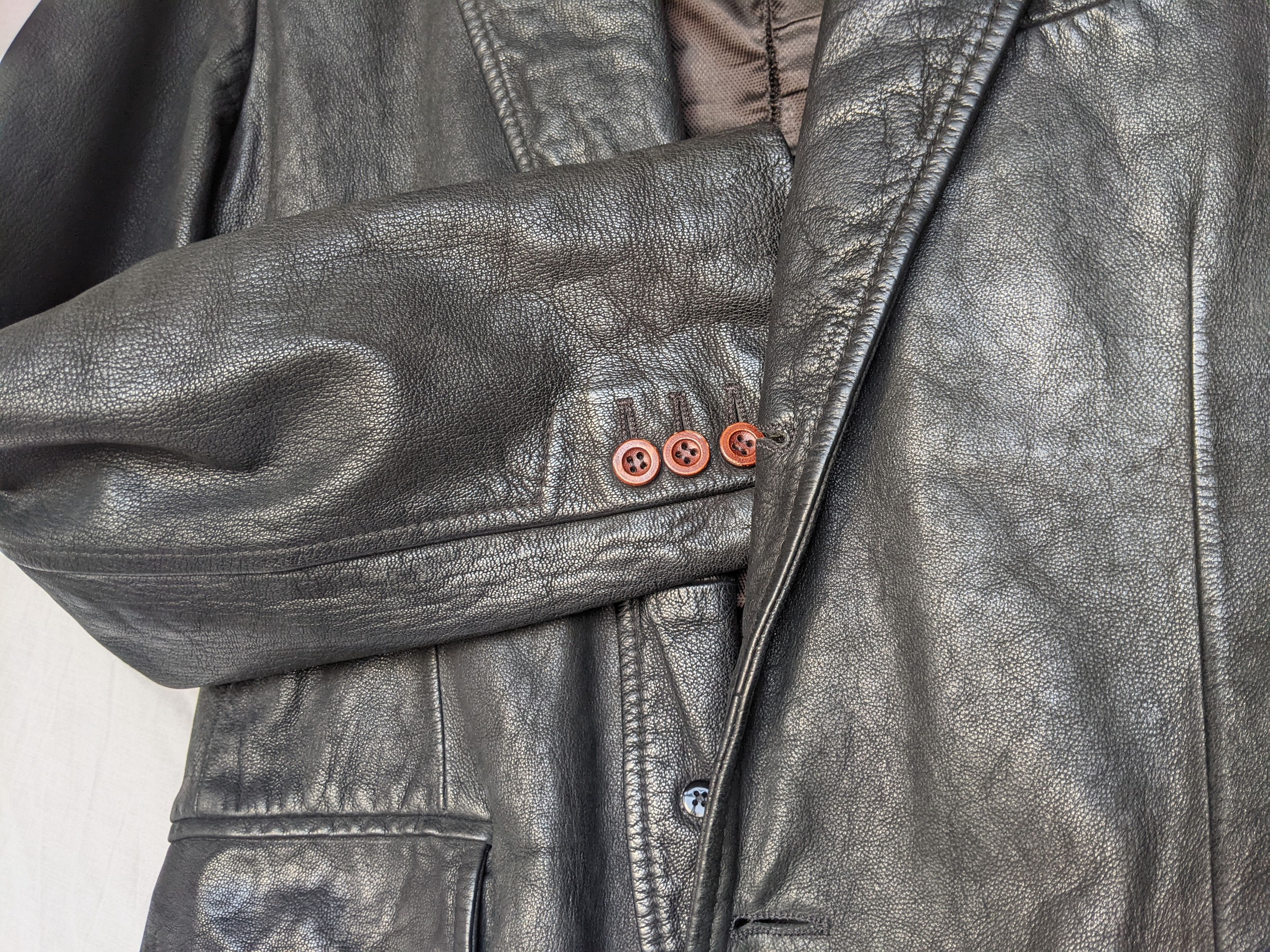Genuine Leather Essebi Leather Jacket Blazer Vintage Avirex Gucci Barbour Size US L / EU 52-54 / 3 - 7 Thumbnail