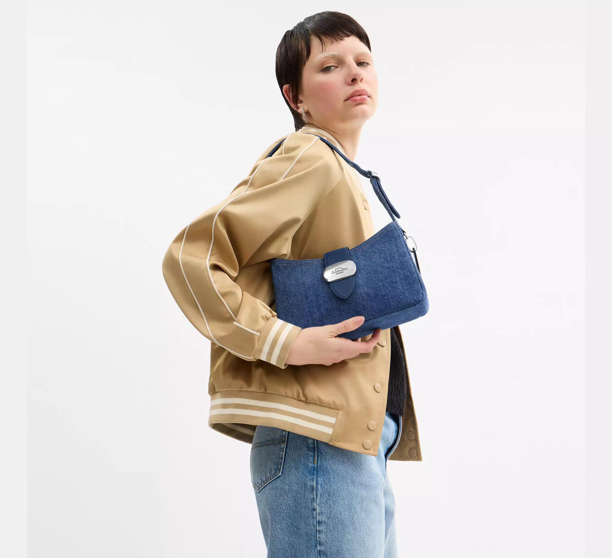 Coach Eliza Shoulder Bag In Signature Denim CAK45 Size ONE SIZE - 9 Thumbnail