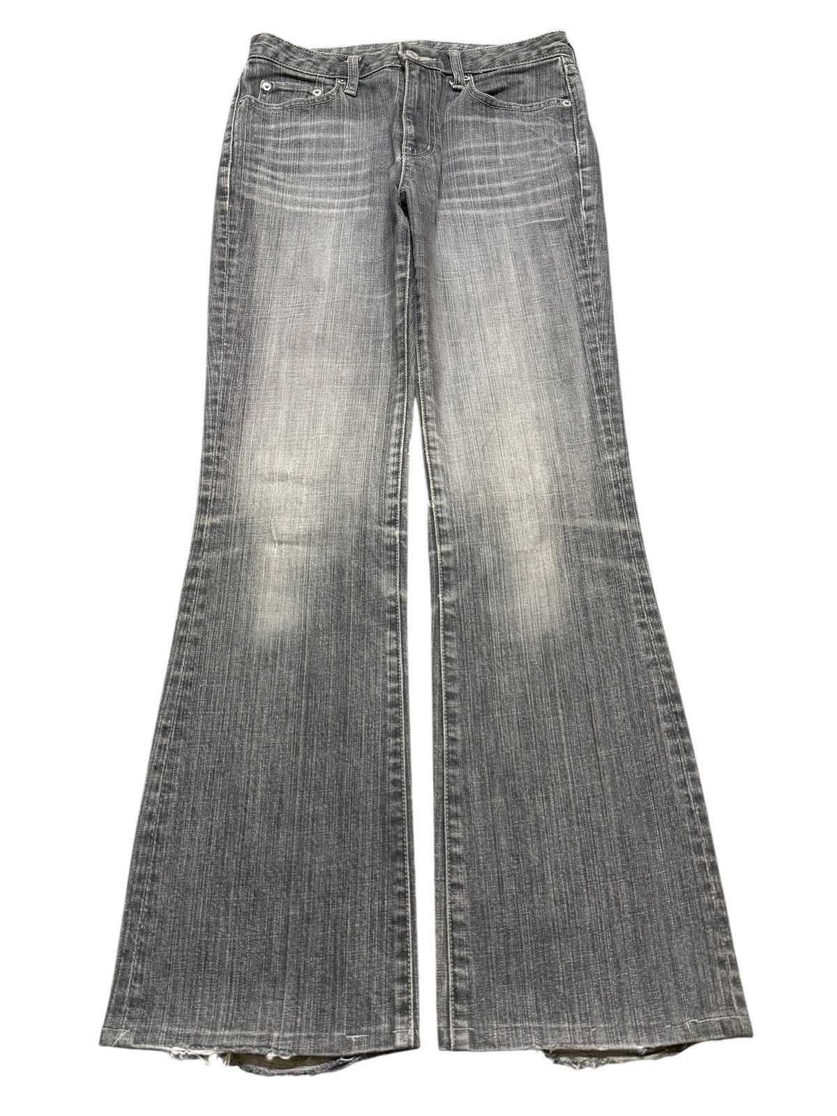 Uniqlo Vintage Japanese Uniqlo Faded Wash Whiskers Wide Leg Flare Size US 28 / EU 44 - 1 Thumbnail