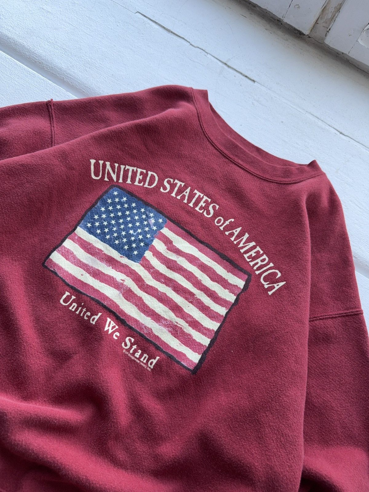Vintage Vintage 90s USA 🇺🇸 United We Stand Patriot Sweatshirt Size US L / EU 52-54 / 3 - 5 Thumbnail