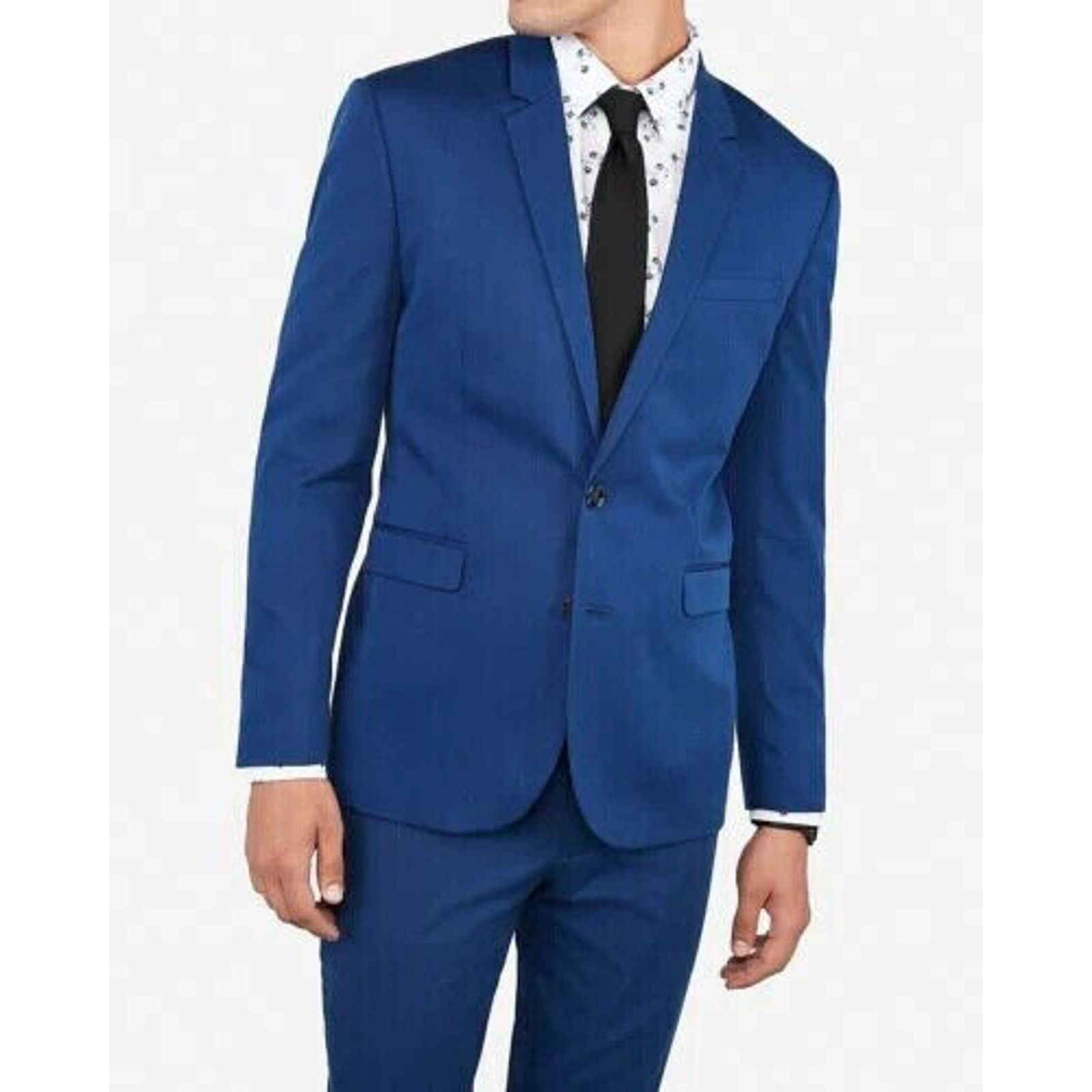 Other NEW Kroon Irons Blue Poplin Lined Suit Jacket & Pants Size 36R - 1 Thumbnail