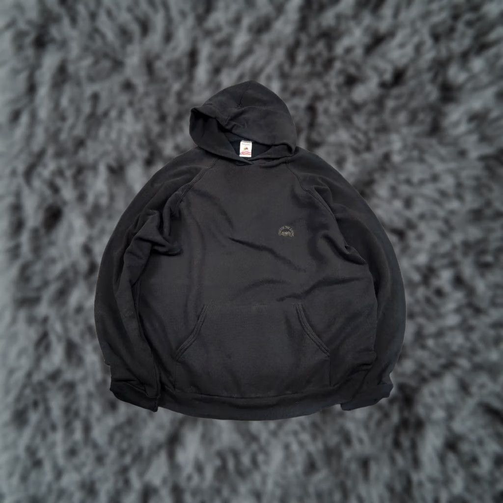 Fruit Of The Loom VINTAGE Fruit of the Loom Hoodie Mens L Black 90s USA Style Size US L / EU 52-54 / 3 - 1 Thumbnail