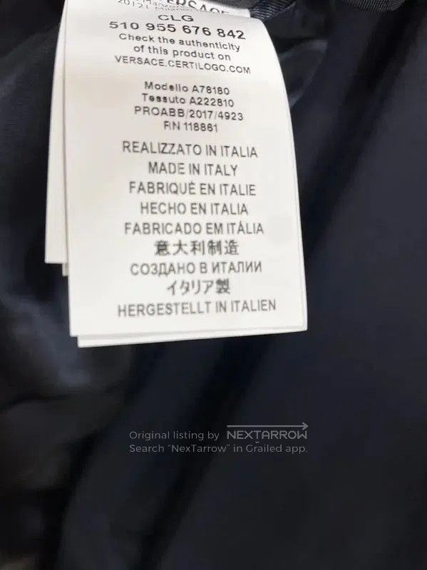 Versace Versace Dark Blue Wool Men's Outerwear . Size US S / EU 44-46 / 1 - 5 Thumbnail