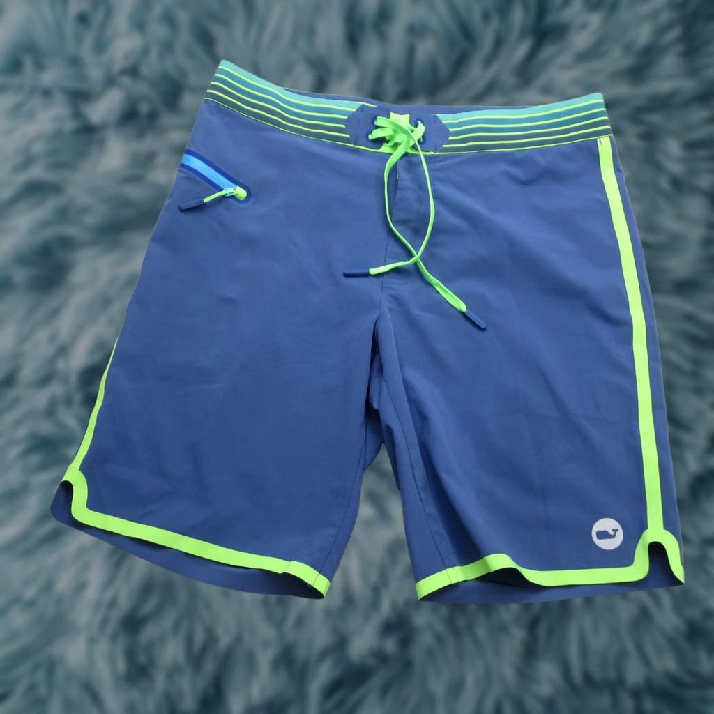 Vineyard Vines Vineyard Vines Swim Trunks Men L Blue Performance Board Short 90s Size US 33 - 1 Thumbnail