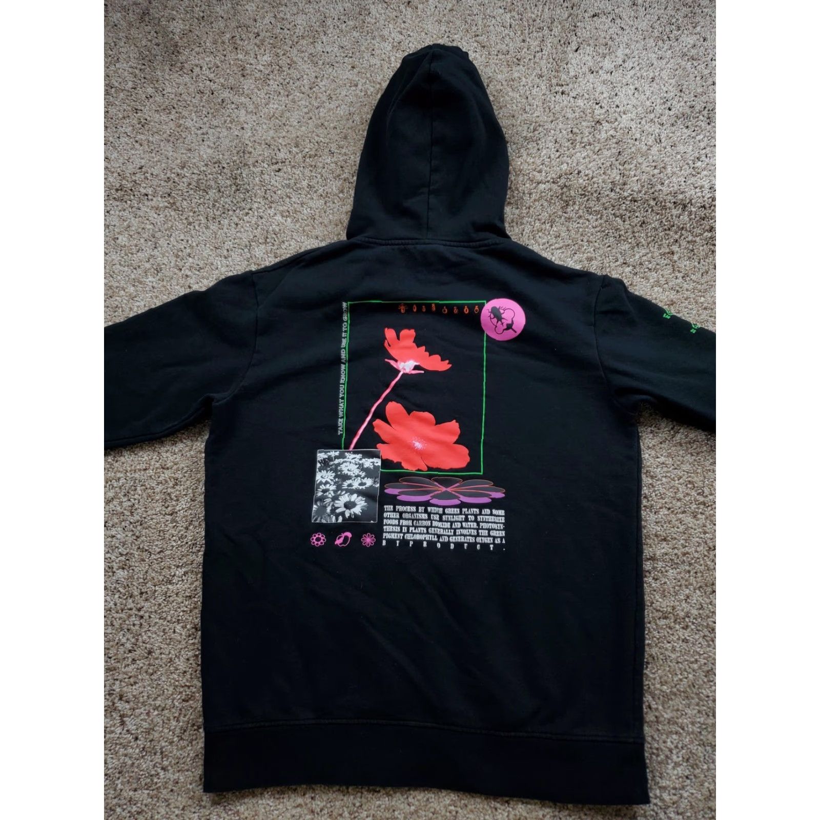 Vintage Vitriol Hoodie Mens Small Black Graphic Print Pullover Sweatshirt Size US S / EU 44-46 / 1 - 7 Thumbnail
