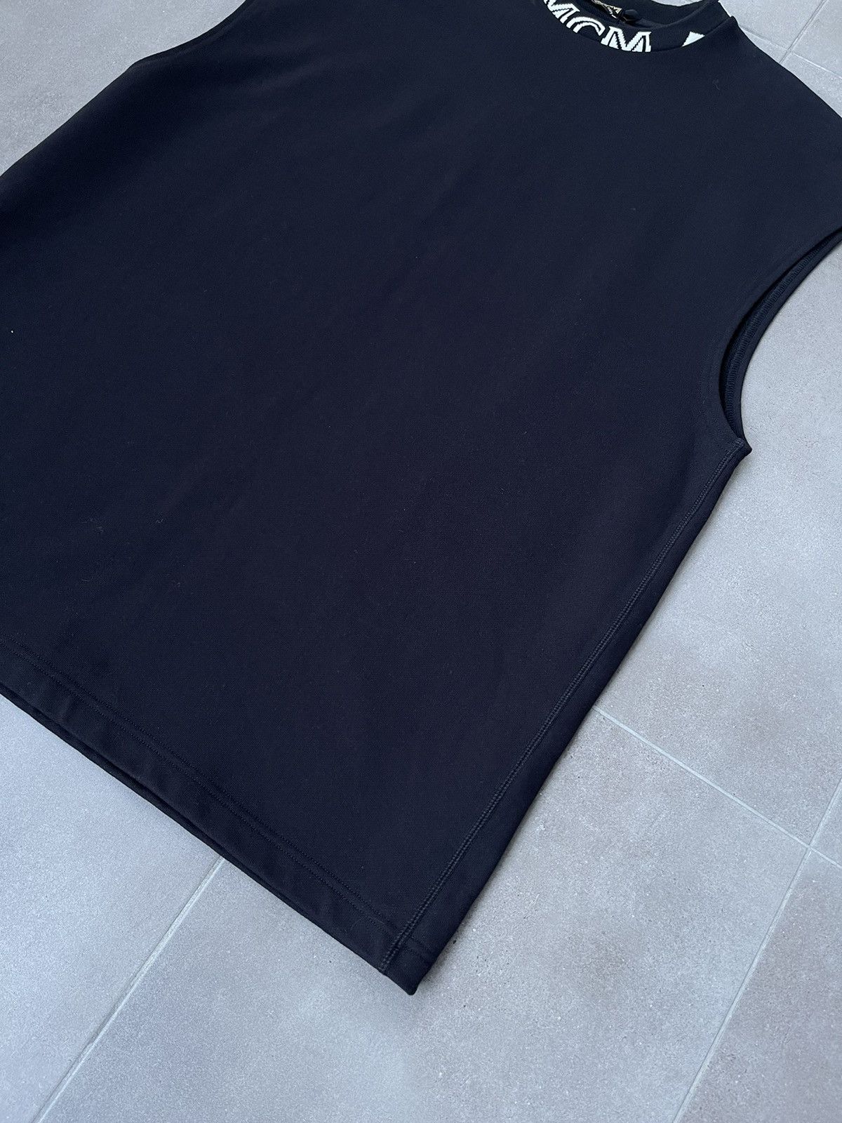 MCM !DS! SS21 MCM Neck Logo Black Sleeveless Tank Top Size US M / EU 48-50 / 2 - 4 Thumbnail