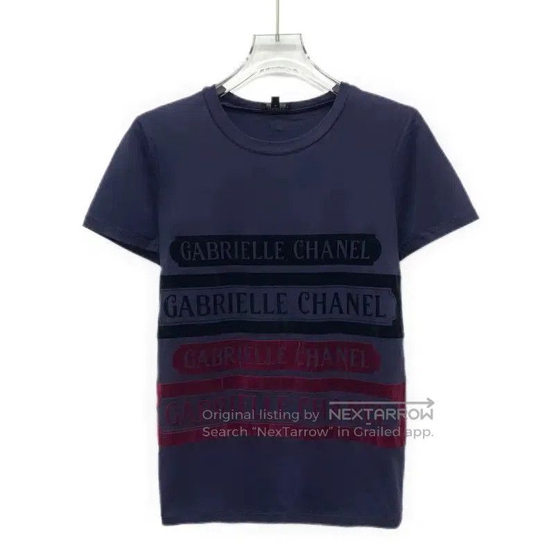 Chanel Chanel Purple Cotton T-Shirt with Logo . Size XS / US 0-2 / IT 36-38 - 1 Thumbnail
