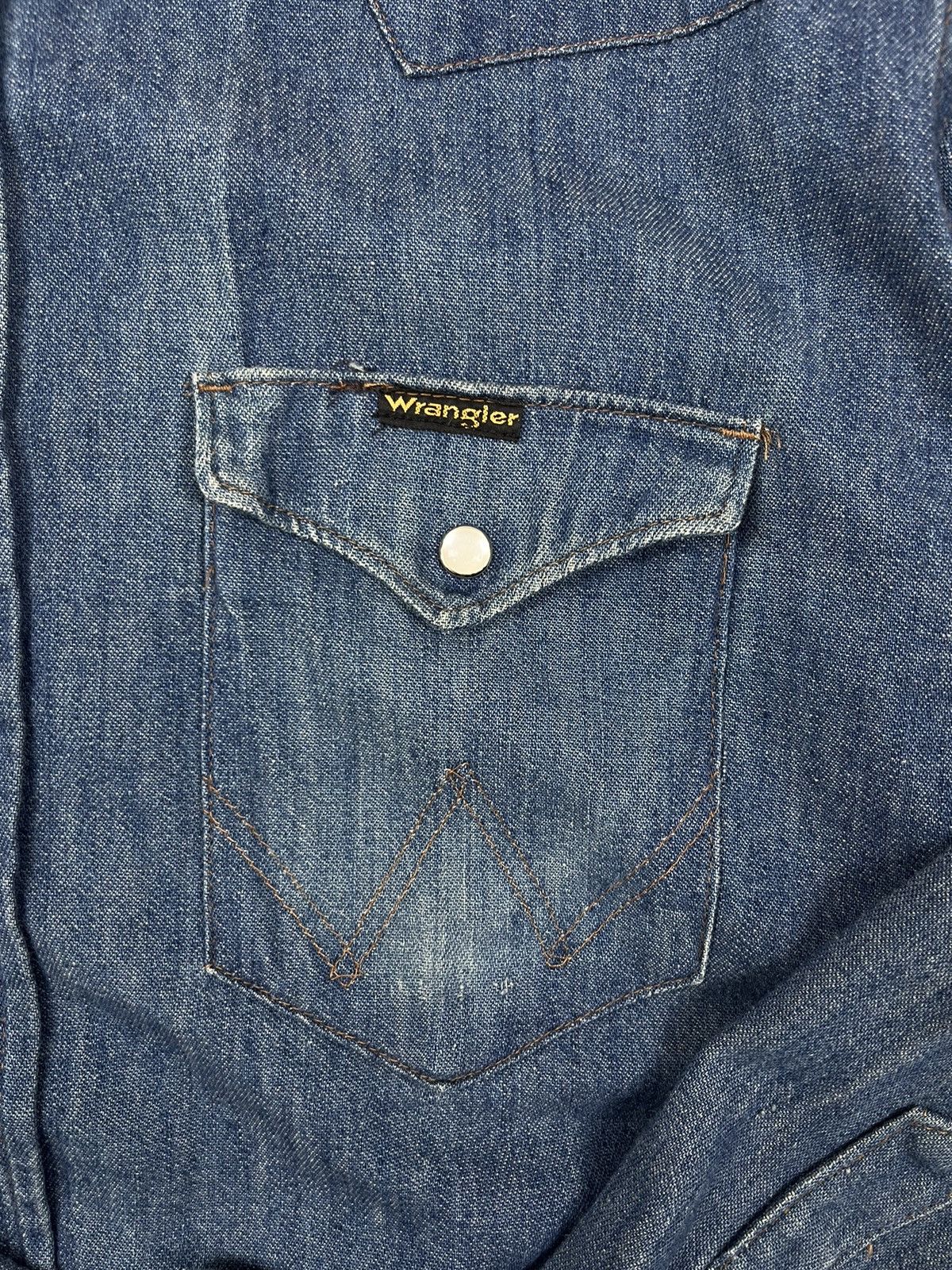 Wrangler Wrangler Vintage 80s Blue Denim Rancho Shirt L Size Size US L / EU 52-54 / 3 - 9 Thumbnail