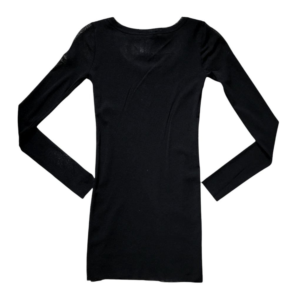 FUZZI Fuzzi Black Mesh Top | Size M Size M / US 6-8 / IT 42-44 - 2 Thumbnail