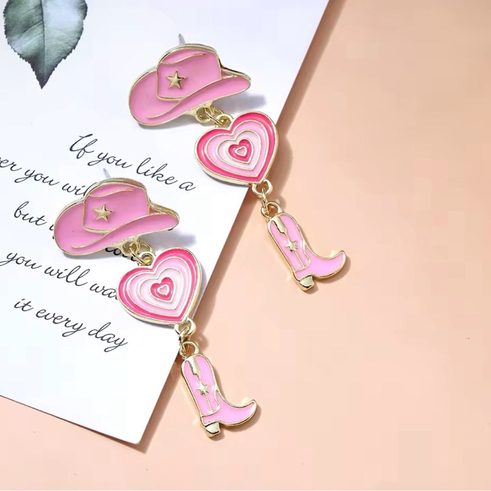 Other New Cowgirl Pink Earrings Size ONE SIZE - 3 Thumbnail