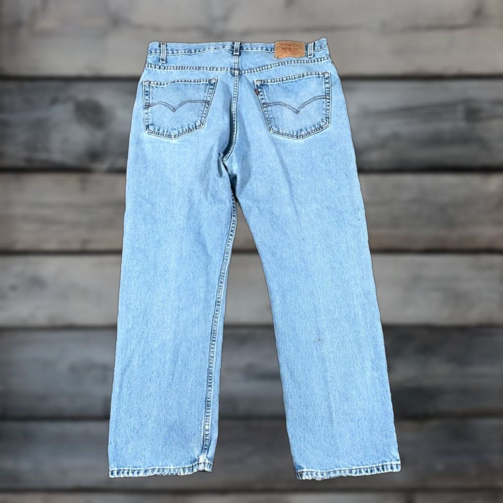 Levi's VINTAGE Levi's 505 Regular Fit Straight Leg Jeans Men's 40 x 29 Light Blue Denim Zip Fly 5-Pocket Design Cotton Cotton 505 90s Retro Grunge Classic Size US 40 / EU 56 - 1 Thumbnail